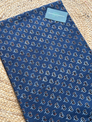 NATURAL AJRAKH HANDBLOCK COTTON FABRIC