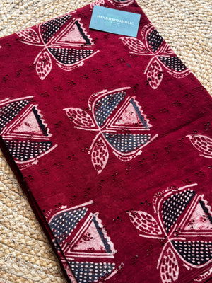 HAKOBA HANDBLOCK AJRAKH COTTON FABRIC