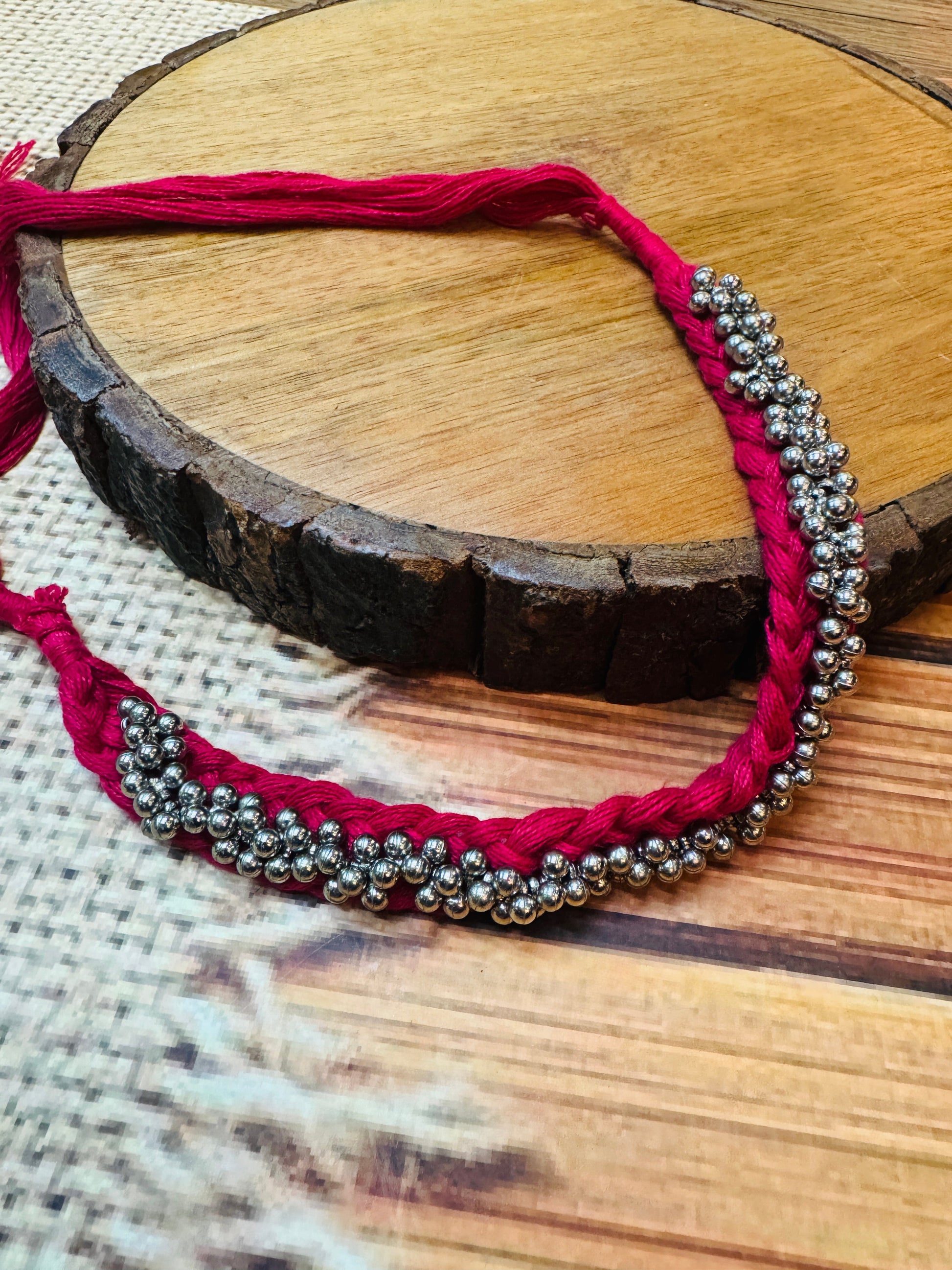 PINK GHUNGHROO CHOTLA NECKLACE
