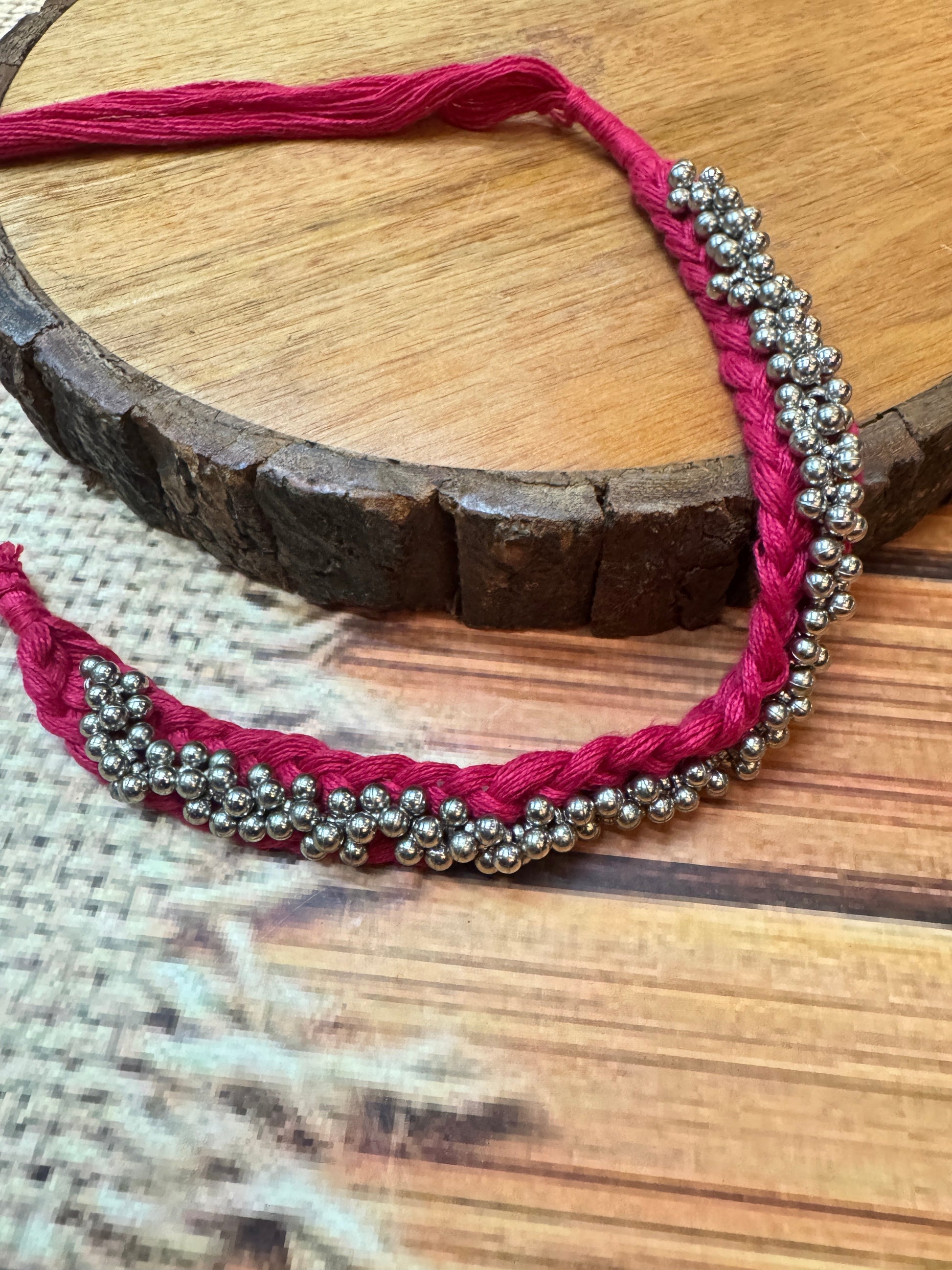 PINK GHUNGHROO CHOTLA NECKLACE