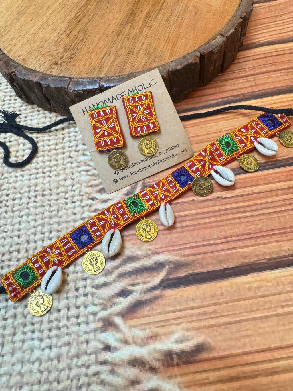 RED HATHBHARAT NECKLACE HANDMADEAHOLIC BY MISHKA