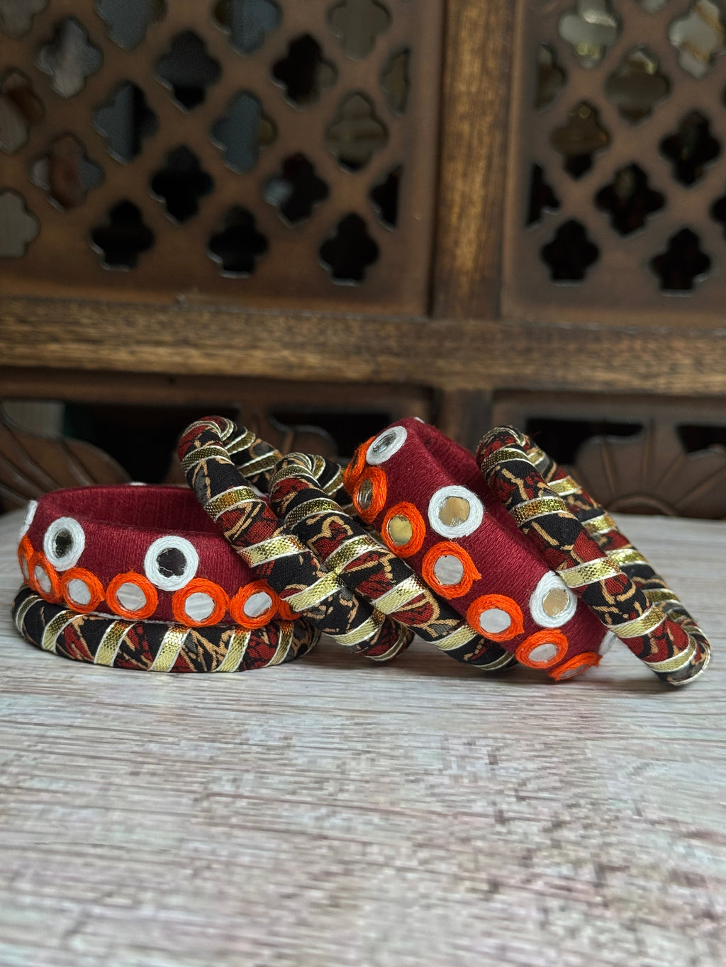 AJARAKH BLACK BANGLE HANDMADEAHOLIC BY MISHKA