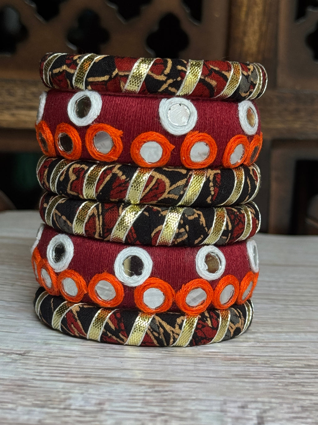 AJARAKH BLACK BANGLE HANDMADEAHOLIC BY MISHKA