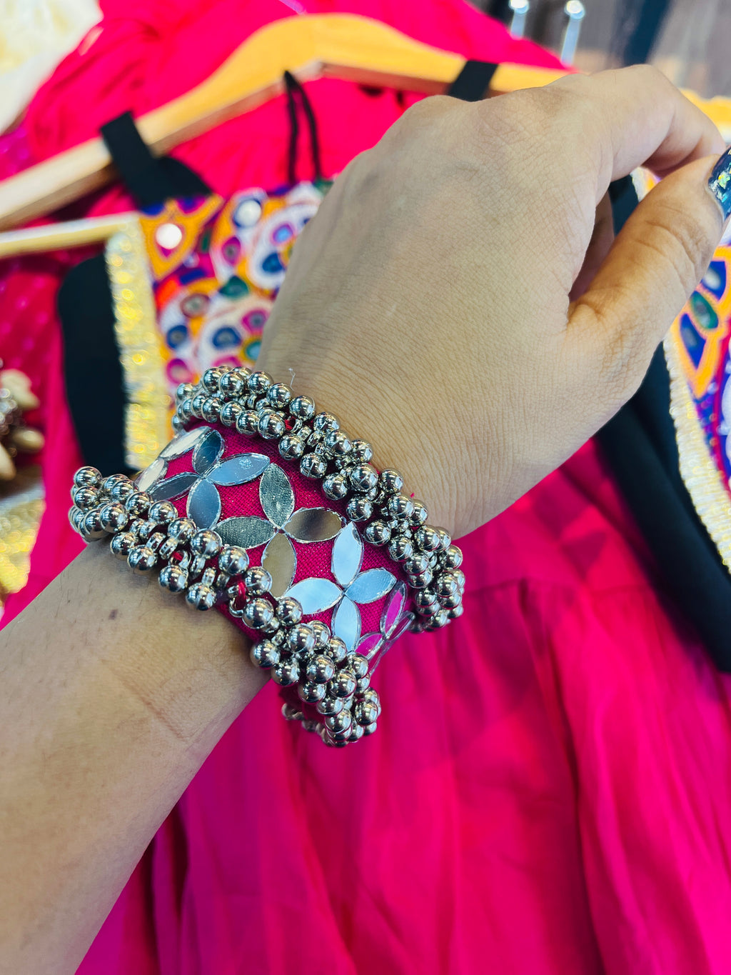 Pink Mirror Hand Cuffs