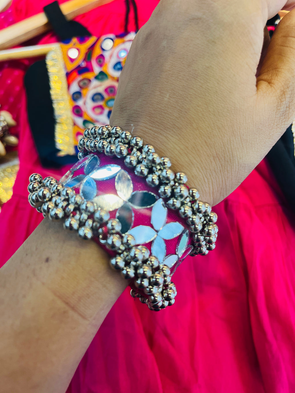 Pink Mirror Hand Cuffs
