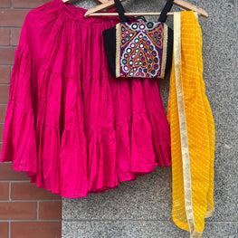 PINK AND BLACK BANJARA KIDS CHOLI - handmadeaholicmishka