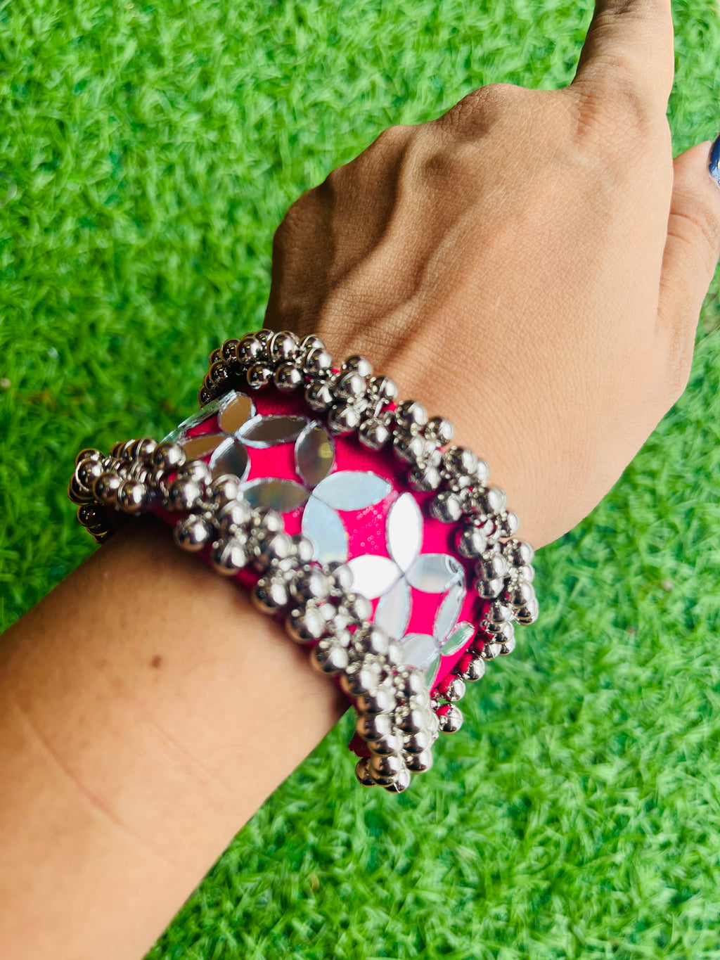 Pink Mirror Hand Cuffs