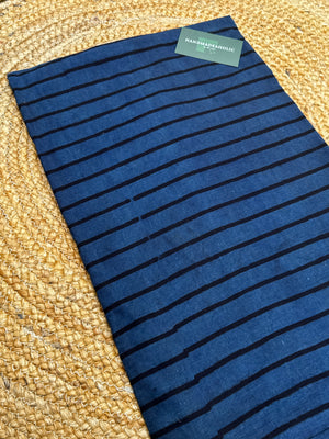 Deep Indigo Blue with Midnight Black motifs.