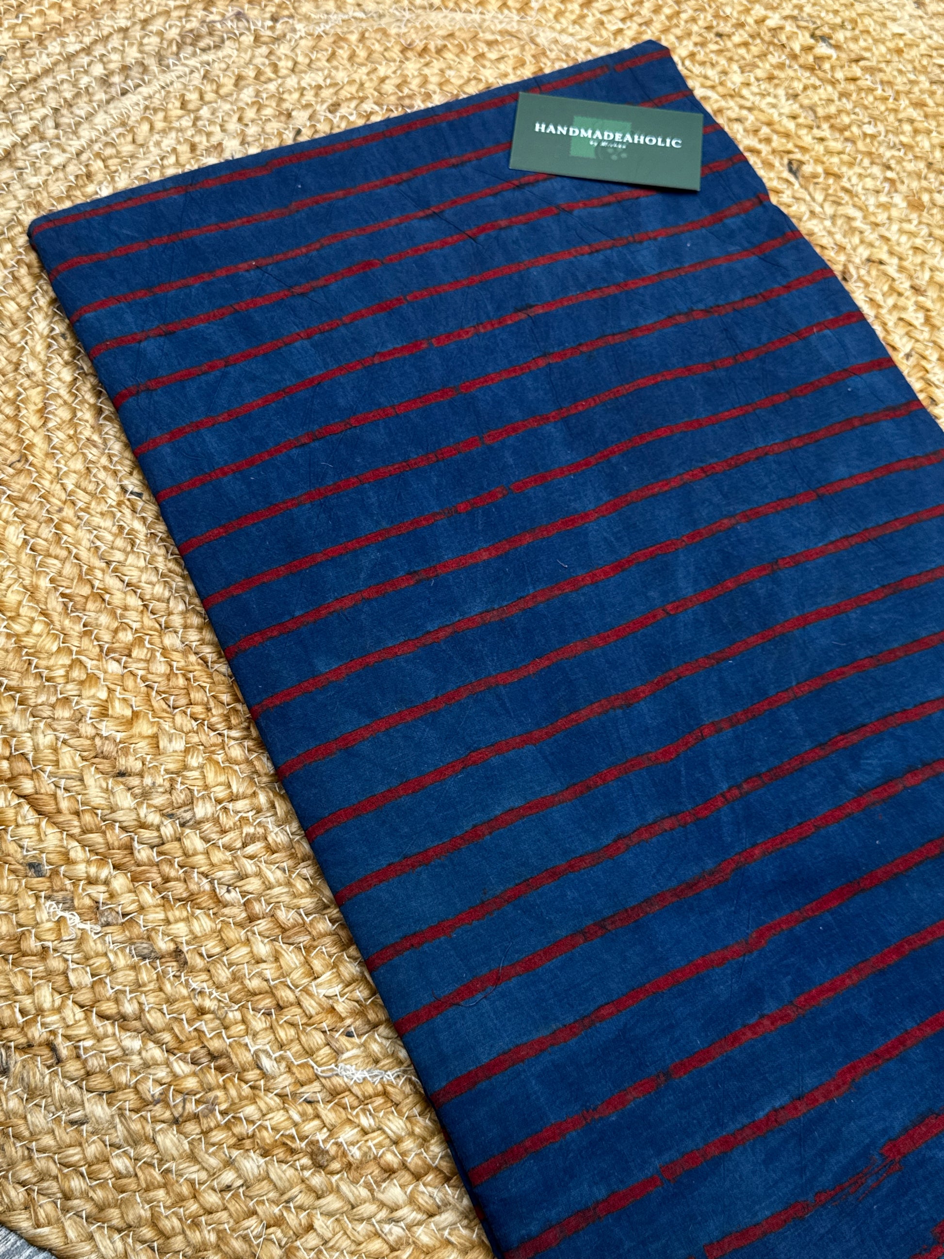 Indigo & Madder "Leher" | Hand-Blocked Ajrakh Cotton