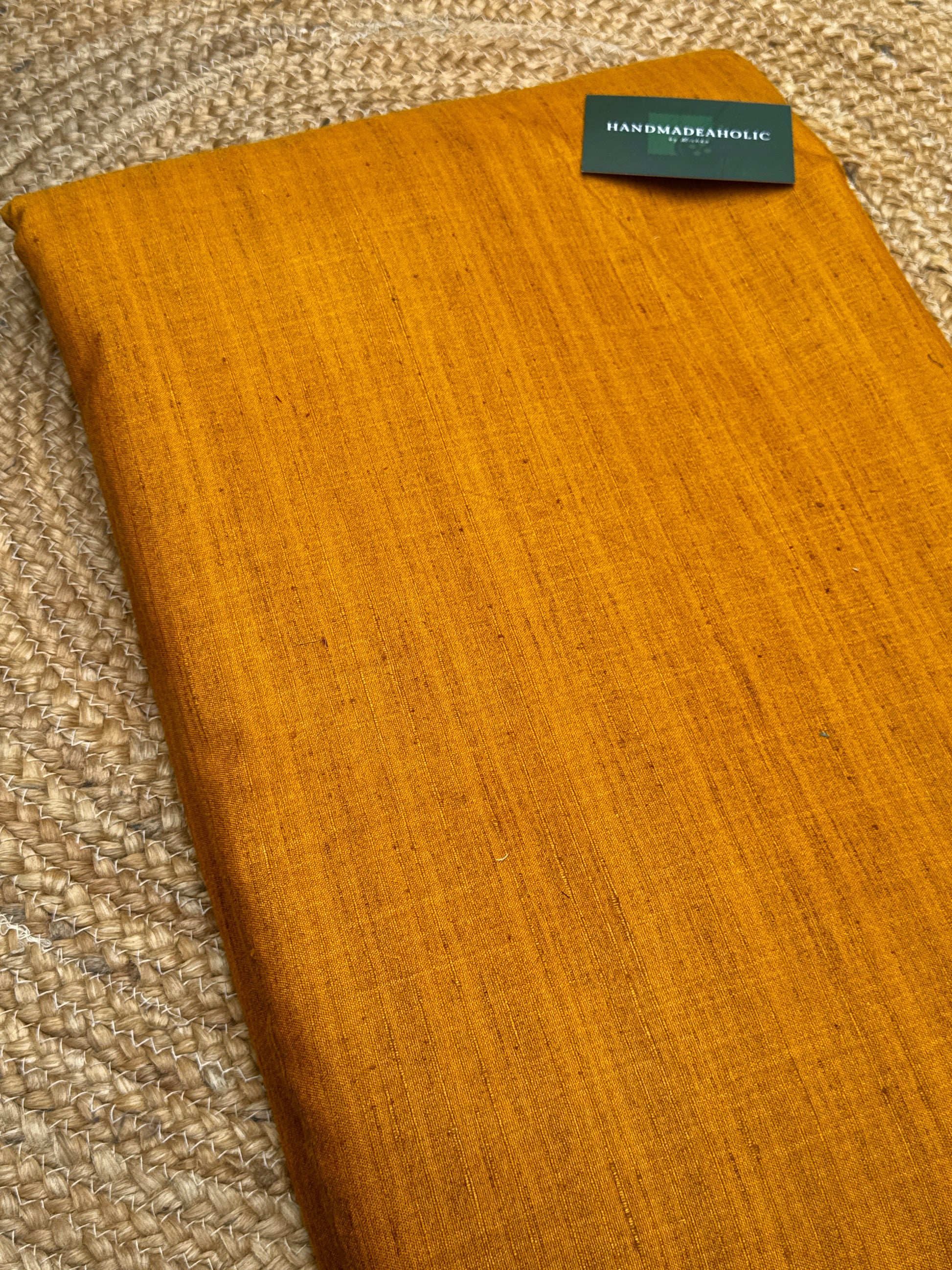 Radiant Mustard Bhagalpuri Tussar Silk Fabric