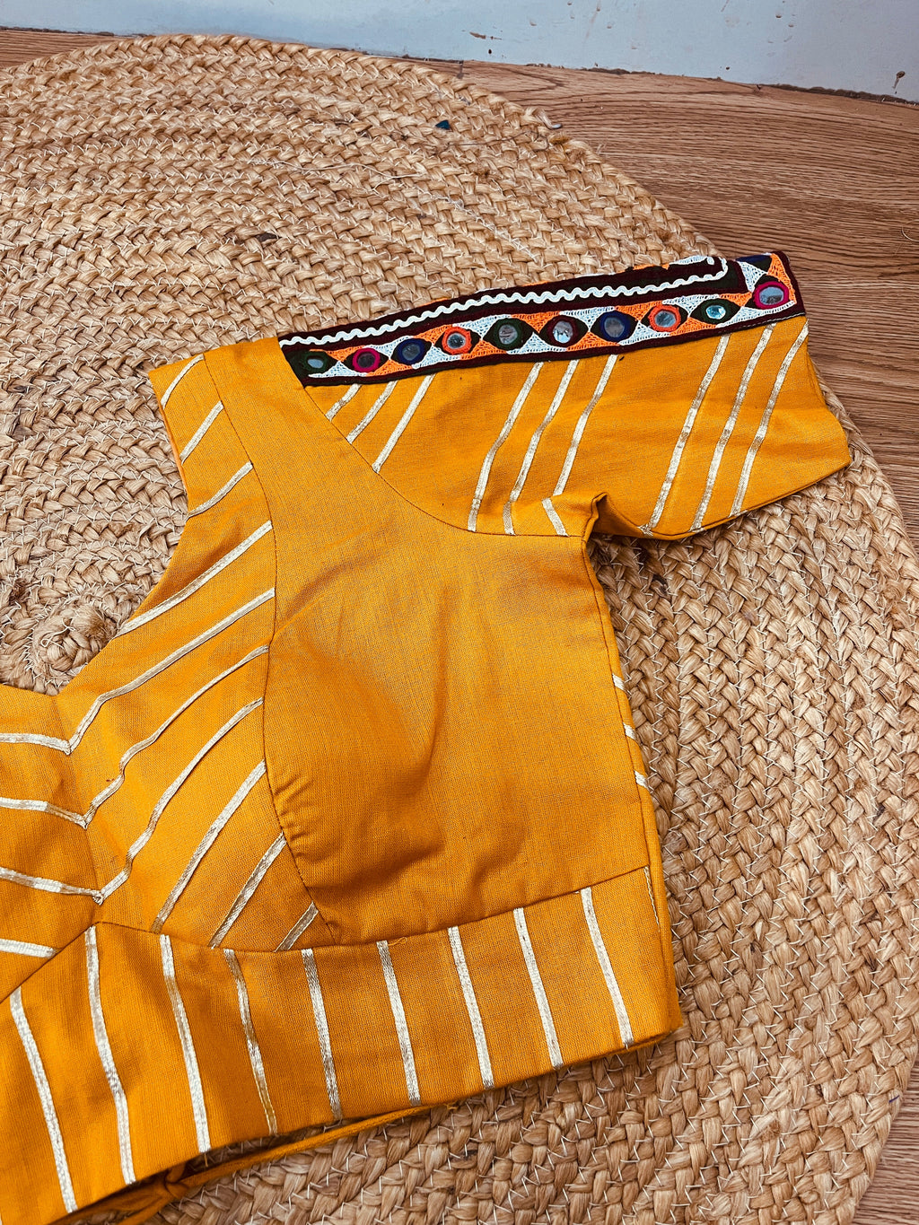 MUSTARD BANJARA BLOUSE HANDMADEAHOLIC BY MISHKA