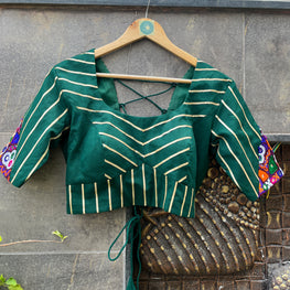 GREEN BANJARA BLOUSE HANDMADEAHOLIC BY MISHKA