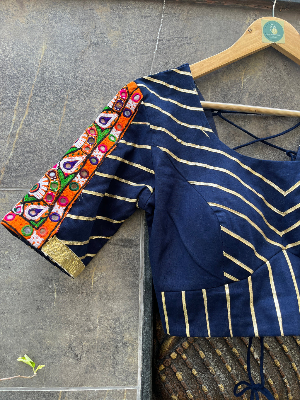 NAVY BLUE BANJARA BLOUSE HANDMADEAHOLIC BY MISHKA