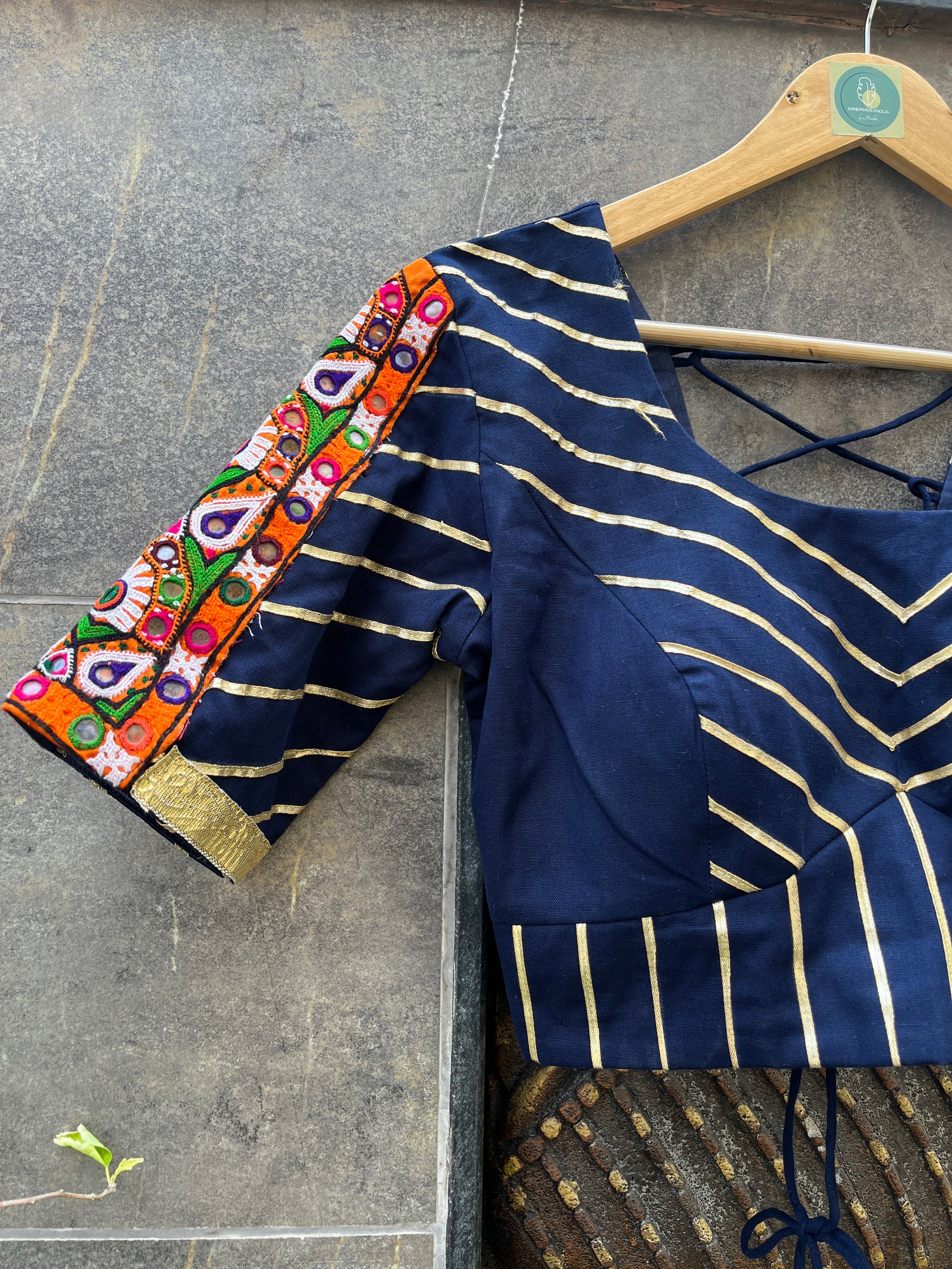 NAVY BLUE BANJARA BLOUSE HANDMADEAHOLIC BY MISHKA