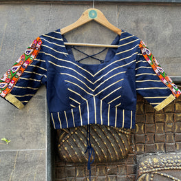 NAVY BLUE BANJARA BLOUSE HANDMADEAHOLIC BY MISHKA