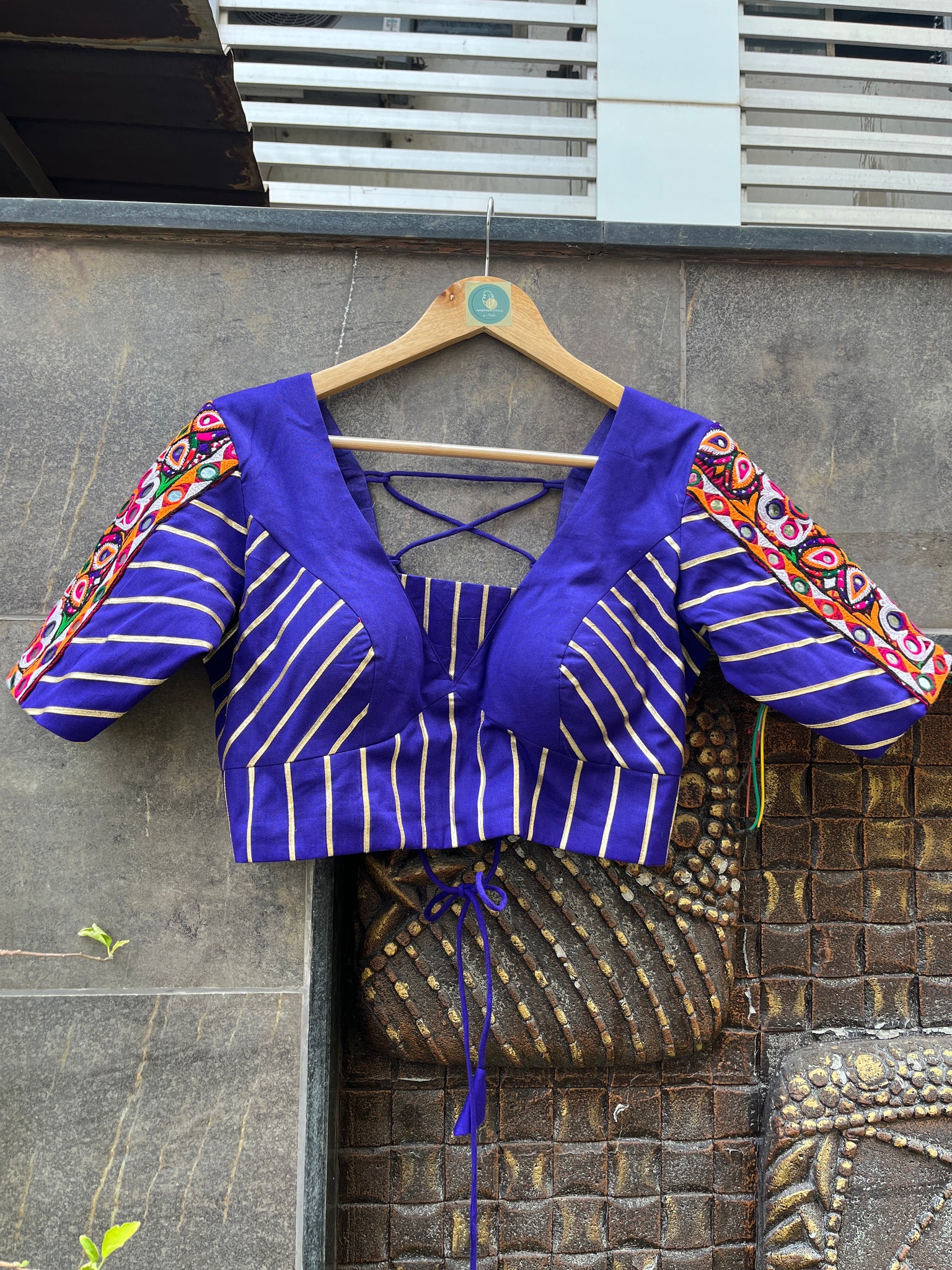 ROYAL BLUE BANJARA BLOUSE HANDMADEAHOLIC BY MISHKA