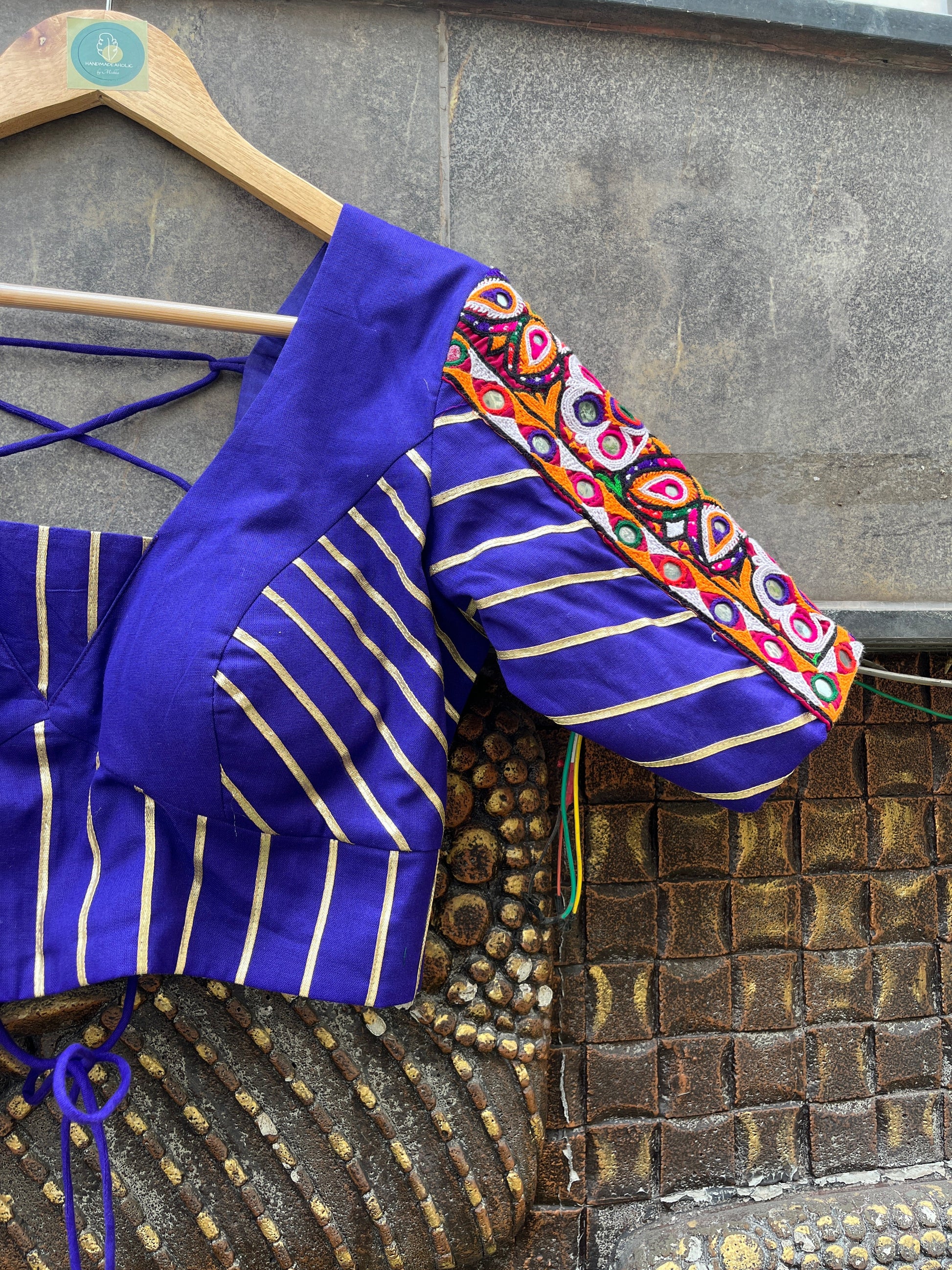 ROYAL BLUE BANJARA BLOUSE HANDMADEAHOLIC BY MISHKA