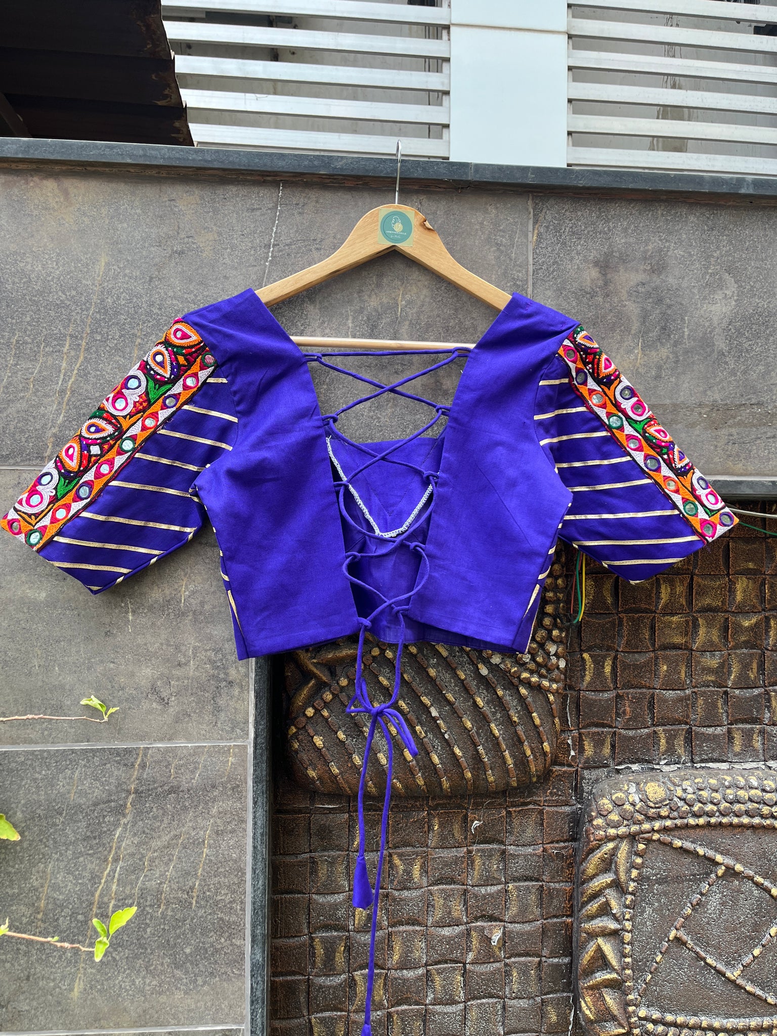 ROYAL BLUE BANJARA BLOUSE HANDMADEAHOLIC BY MISHKA