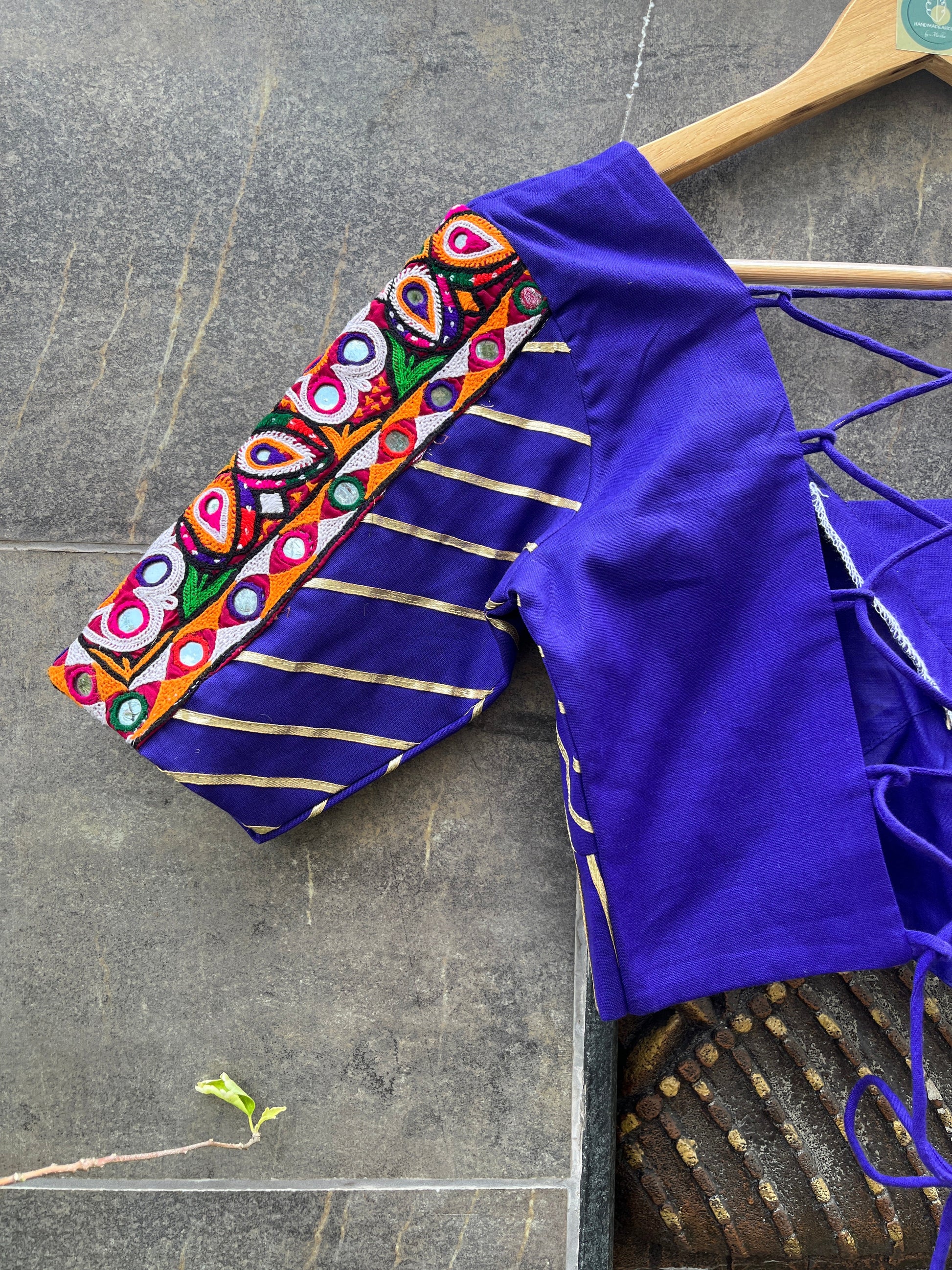 ROYAL BLUE BANJARA BLOUSE HANDMADEAHOLIC BY MISHKA