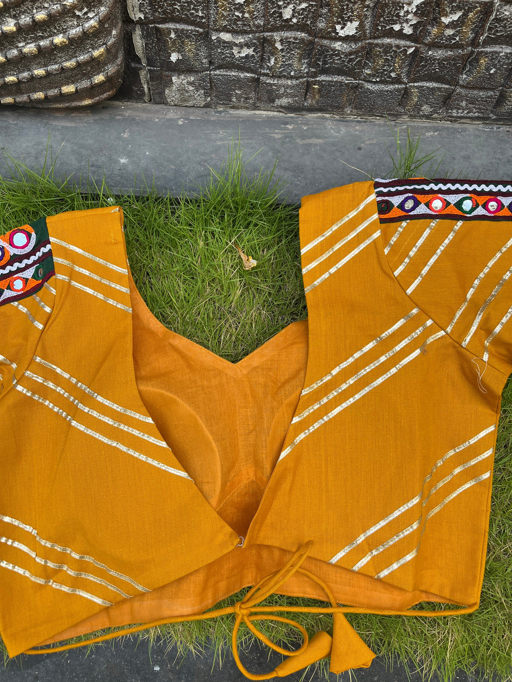 MUSTARD BANJARA BLOUSE HANDMADEAHOLIC BY MISHKA