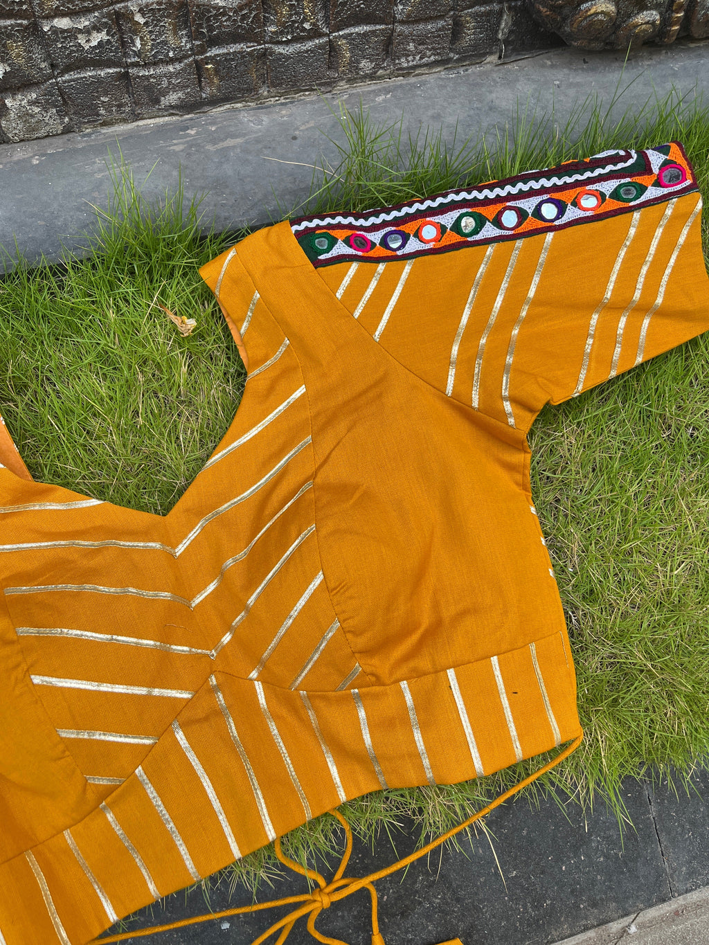MUSTARD BANJARA BLOUSE HANDMADEAHOLIC BY MISHKA