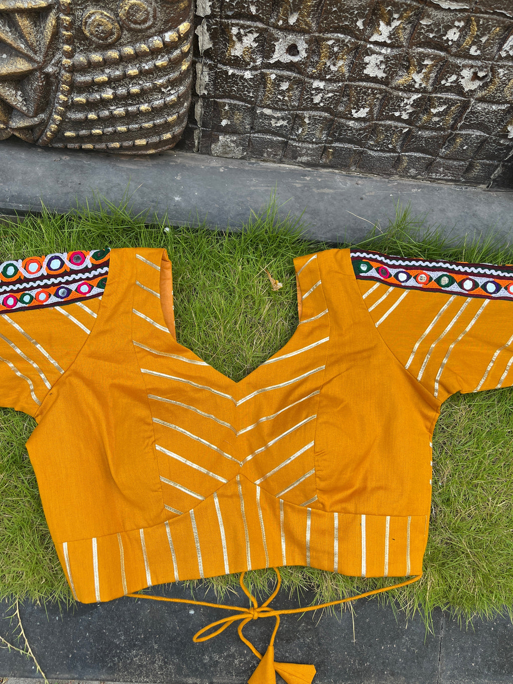 MUSTARD BANJARA BLOUSE HANDMADEAHOLIC BY MISHKA