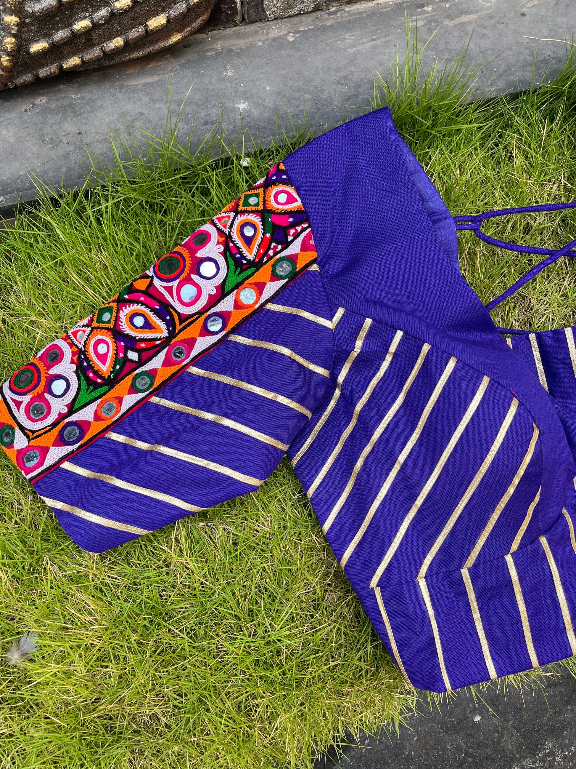 ROYAL BLUE BANJARA BLOUSE HANDMADEAHOLIC BY MISHKA
