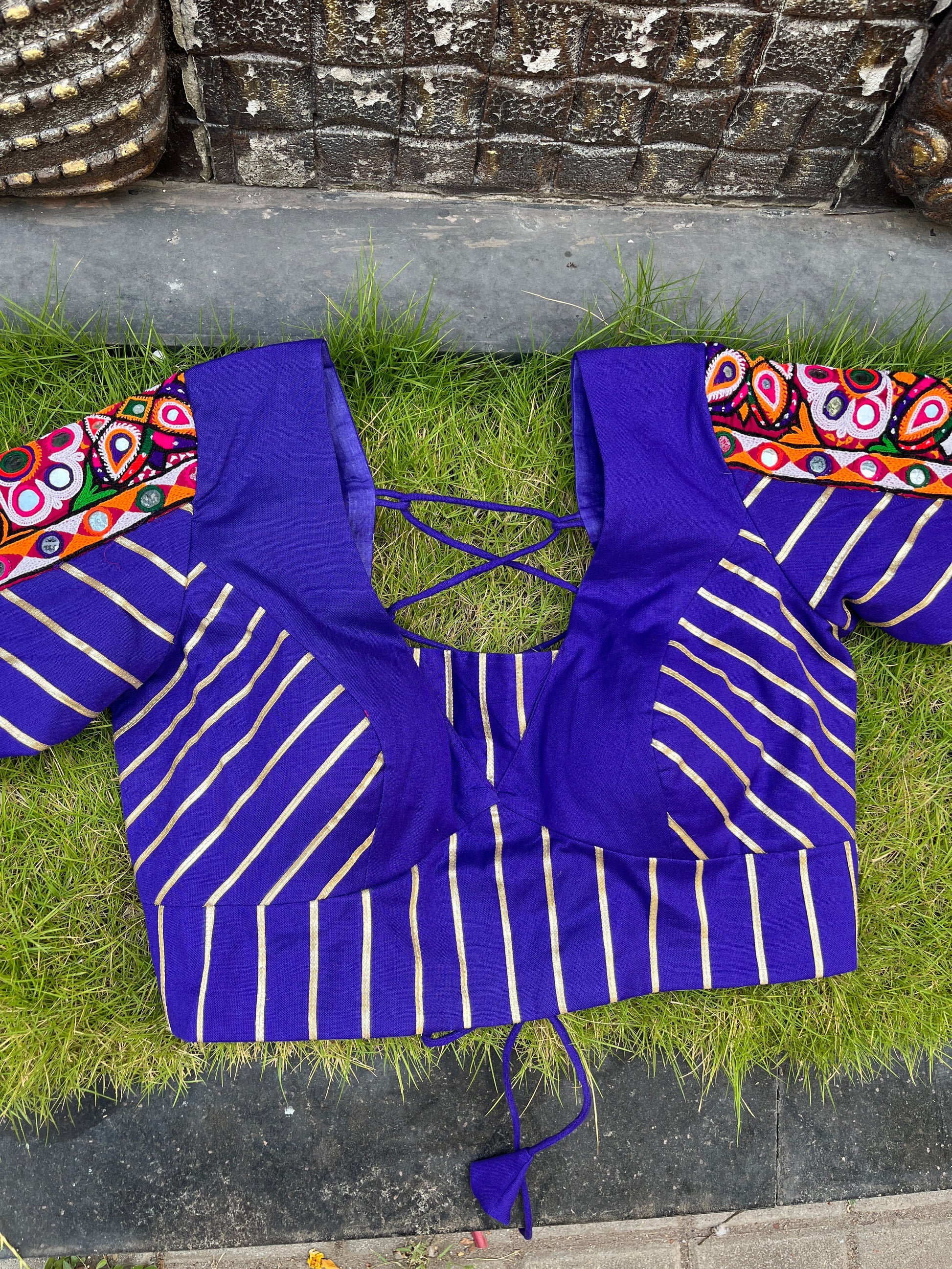 ROYAL BLUE BANJARA BLOUSE HANDMADEAHOLIC BY MISHKA