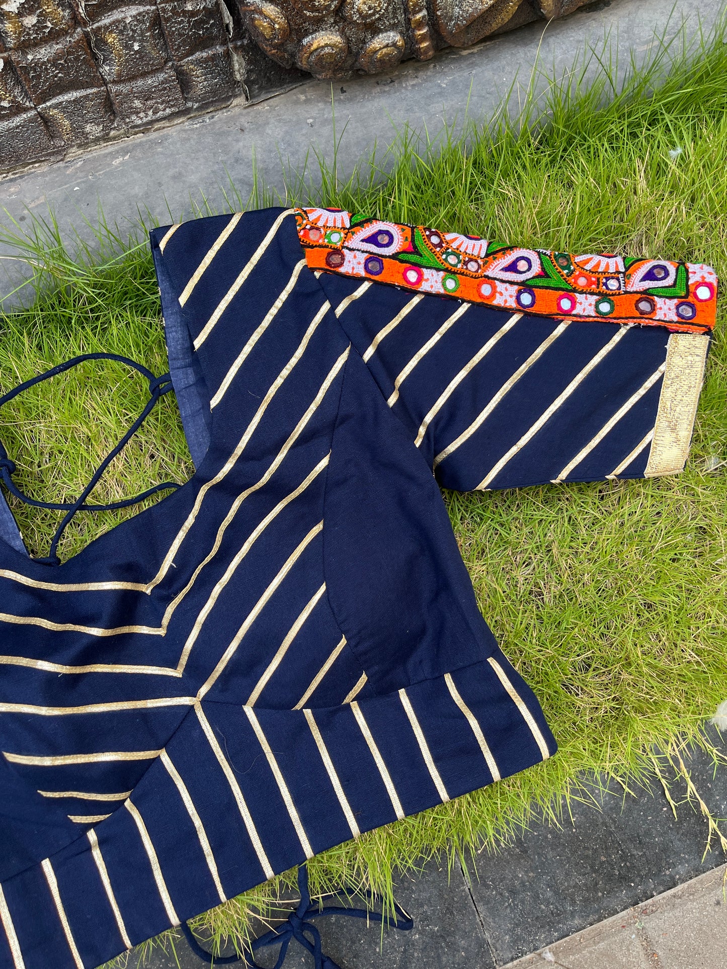 NAVY BLUE BANJARA BLOUSE HANDMADEAHOLIC BY MISHKA
