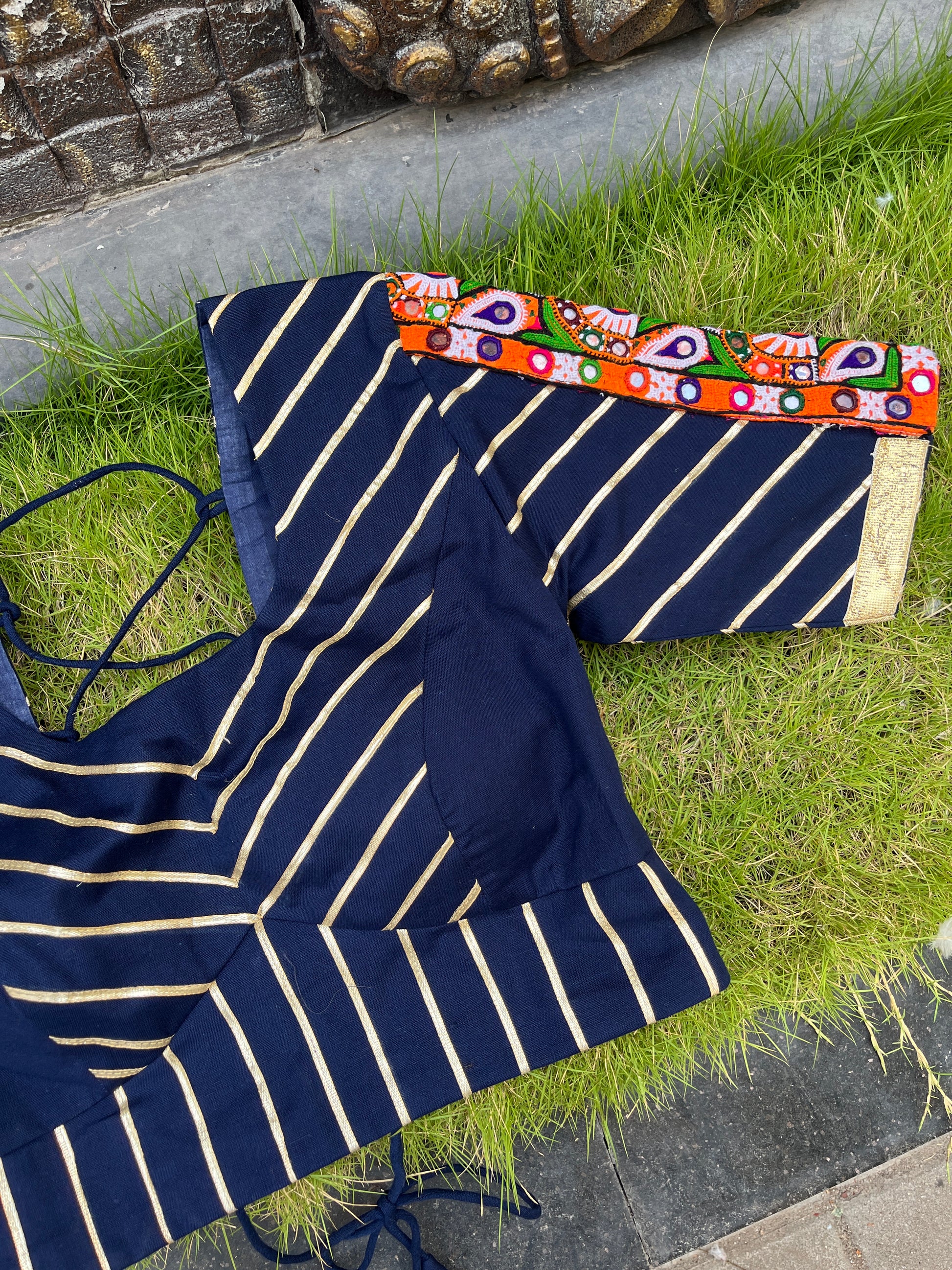 NAVY BLUE BANJARA BLOUSE HANDMADEAHOLIC BY MISHKA