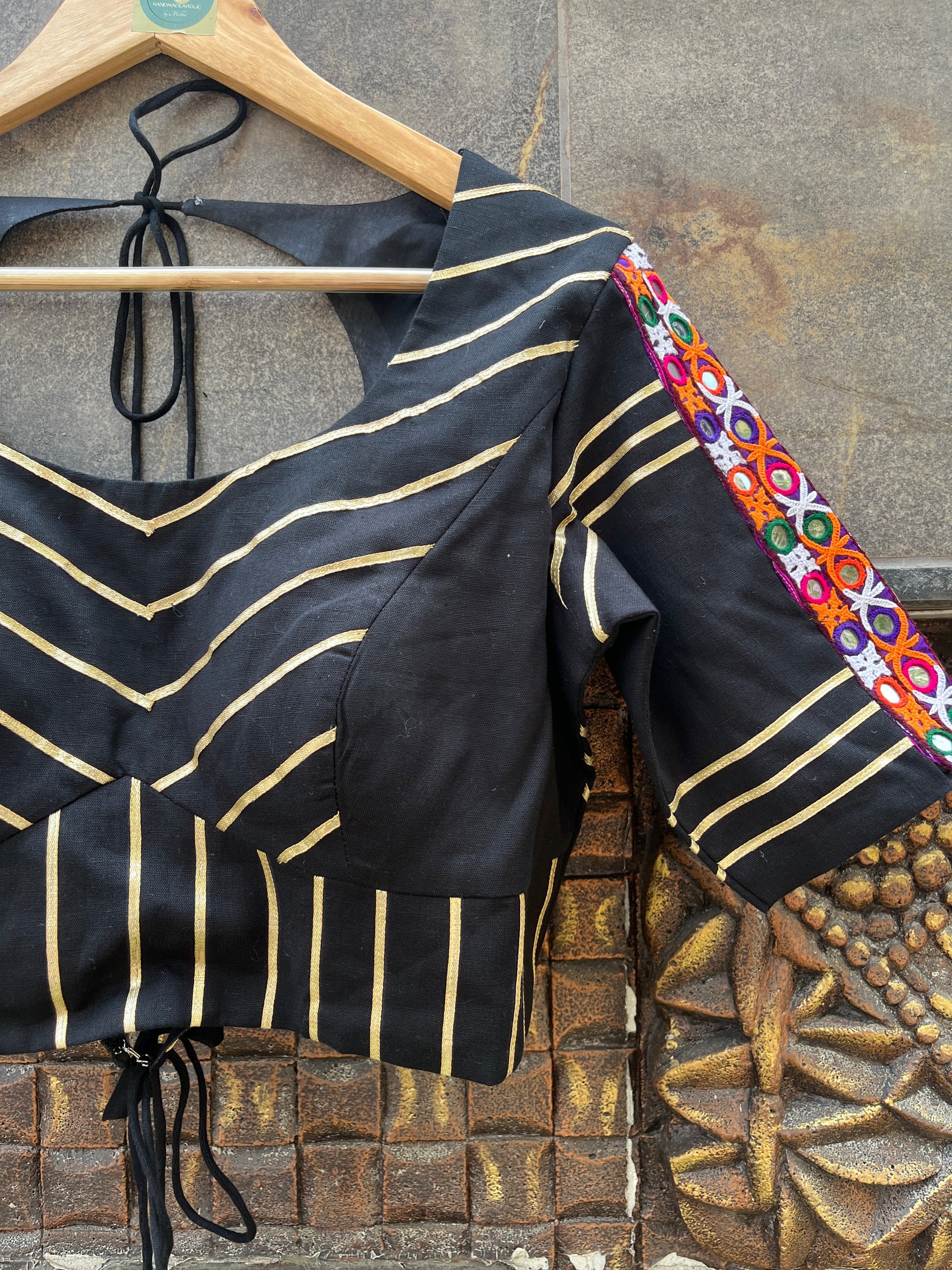 BLACK BANJARA BLOUSE HANDMADEAHOLIC BY MISHKA