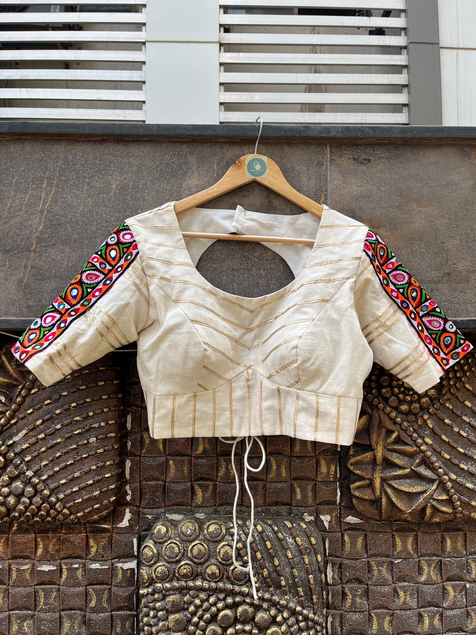 OFF WHITE BANJARA BLOUSE HANDMADEAHOLIC BY MISHKA