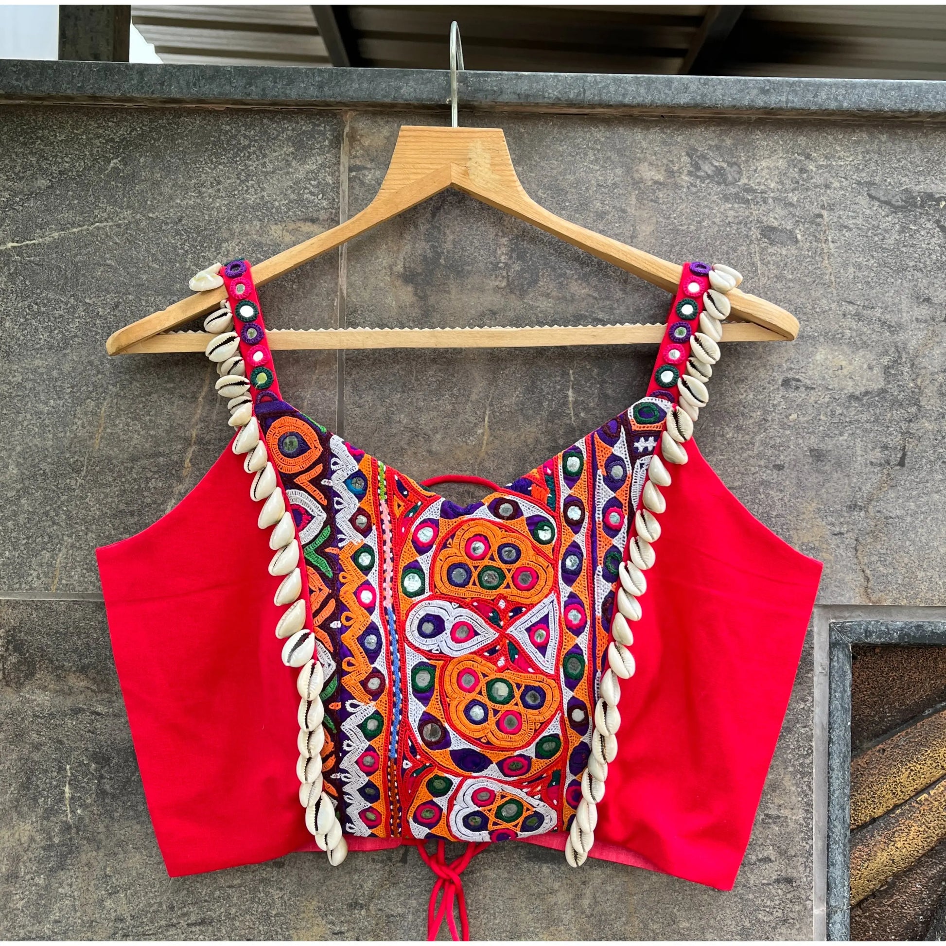PEACH BANJARA SPAGHETTI BLOUSE HANDMADEAHOLIC BY MISHKA