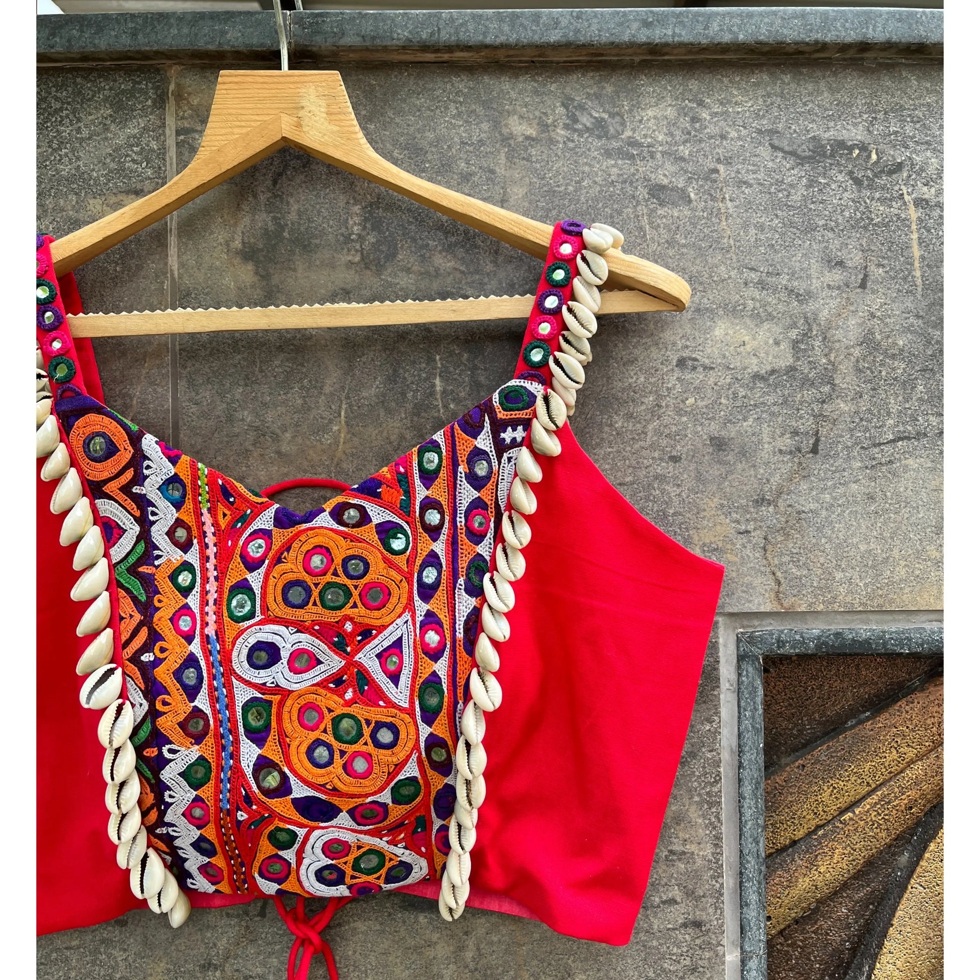PEACH BANJARA SPAGHETTI BLOUSE HANDMADEAHOLIC BY MISHKA