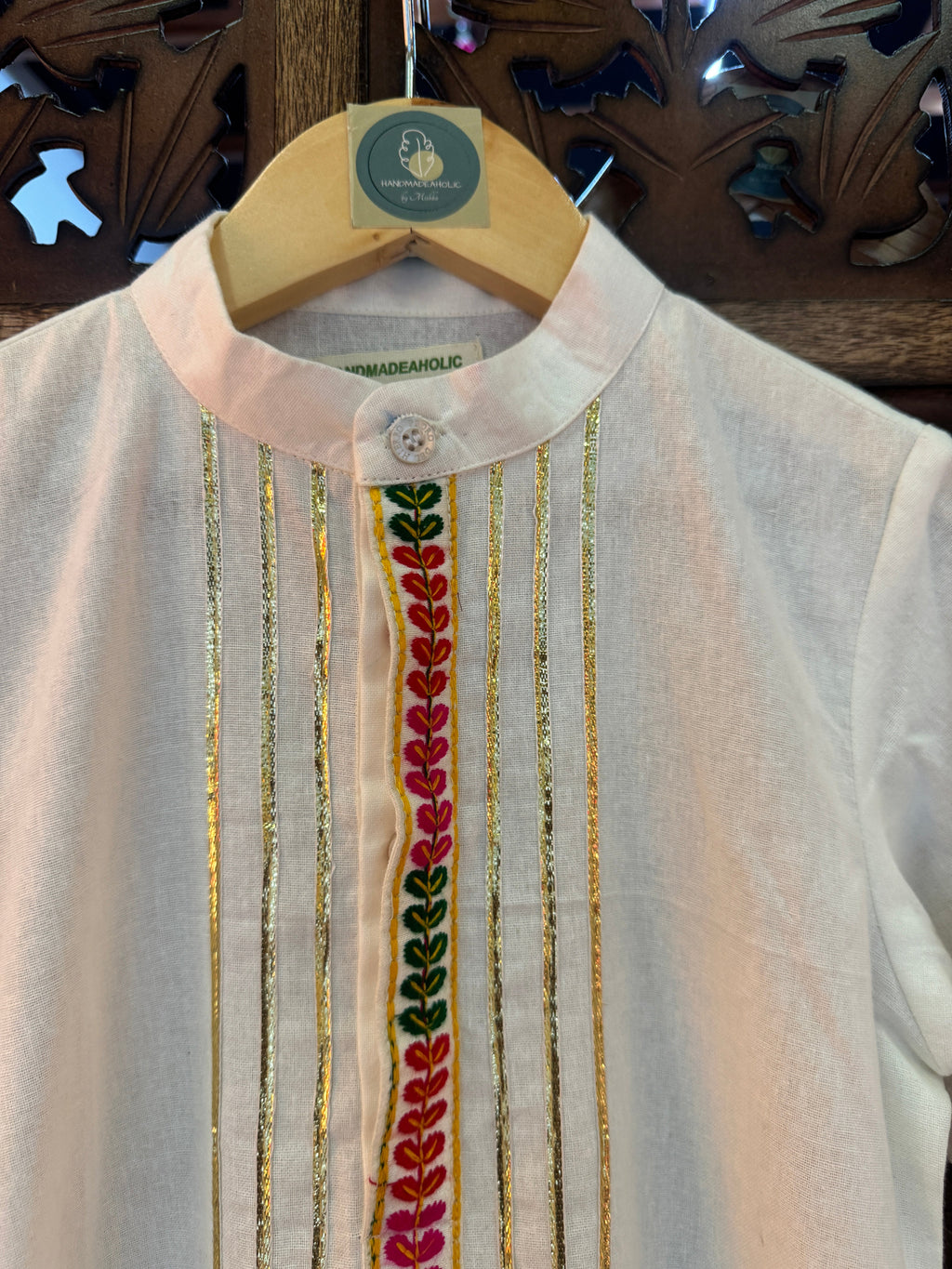 OFF WHITE EMBROIDERY BOYS KURTA RAAS'25 HANDMADEAHOLIC BY MISHKA