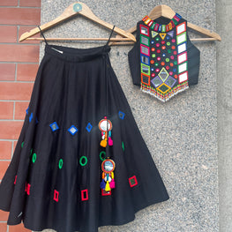 BLACK AND BLACK KIDS CHOLI - handmadeaholicmishka