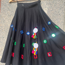 BLACK MIRROR KIDS SKIRT - handmadeaholicmishka