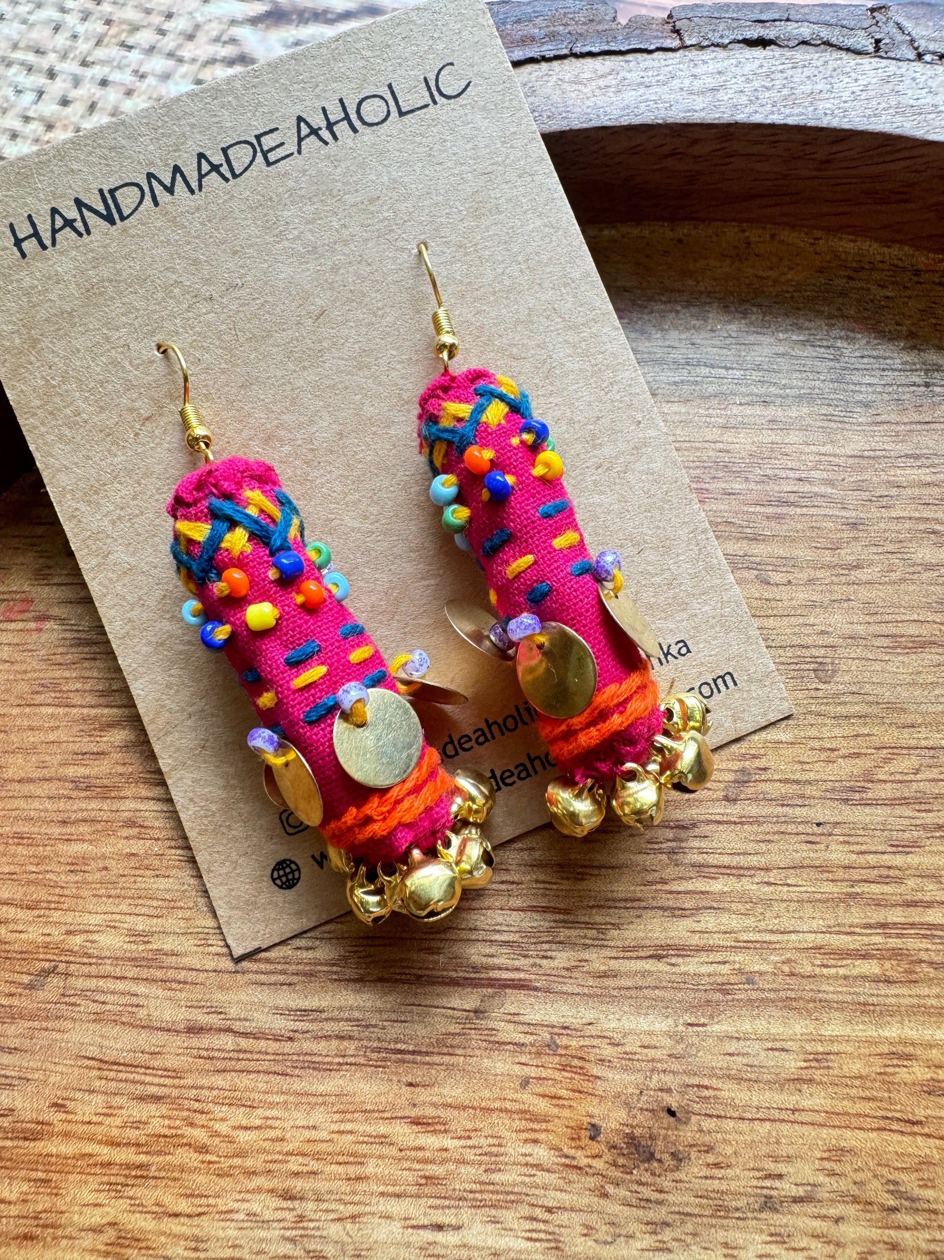 PINK FATAKA EARRINGS HANDMADEAHOLIC BY MISHKA
