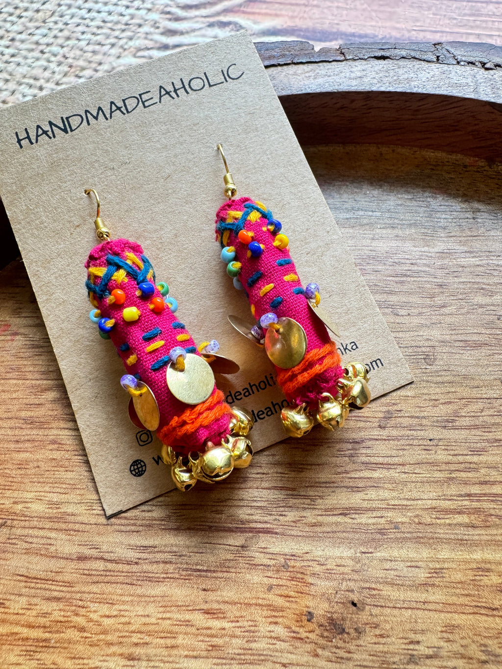 PINK FATAKA EARRINGS HANDMADEAHOLIC BY MISHKA