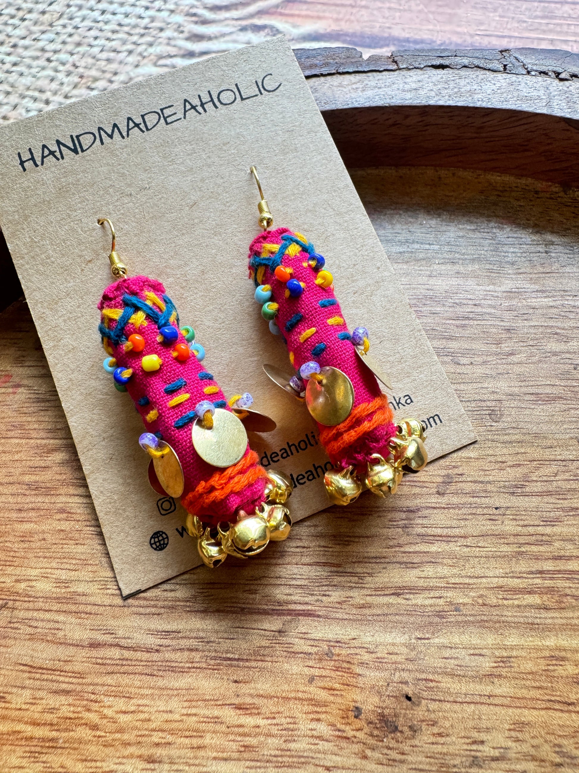 PINK FATAKA EARRINGS HANDMADEAHOLIC BY MISHKA