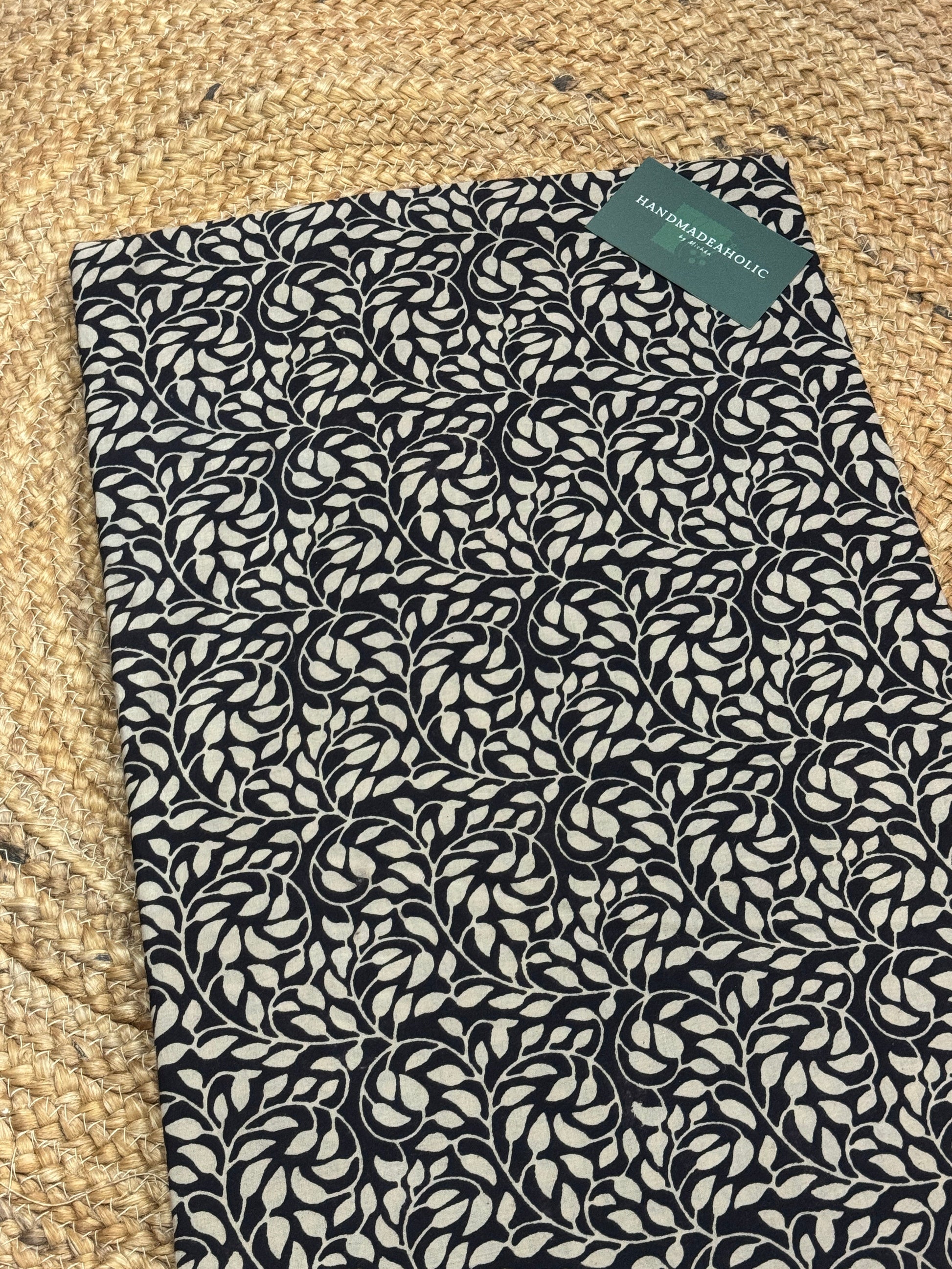 SKIN LEAF HANDBLOCK COTTON FABRIC HANDMADEAHOLIC BY MISHKA