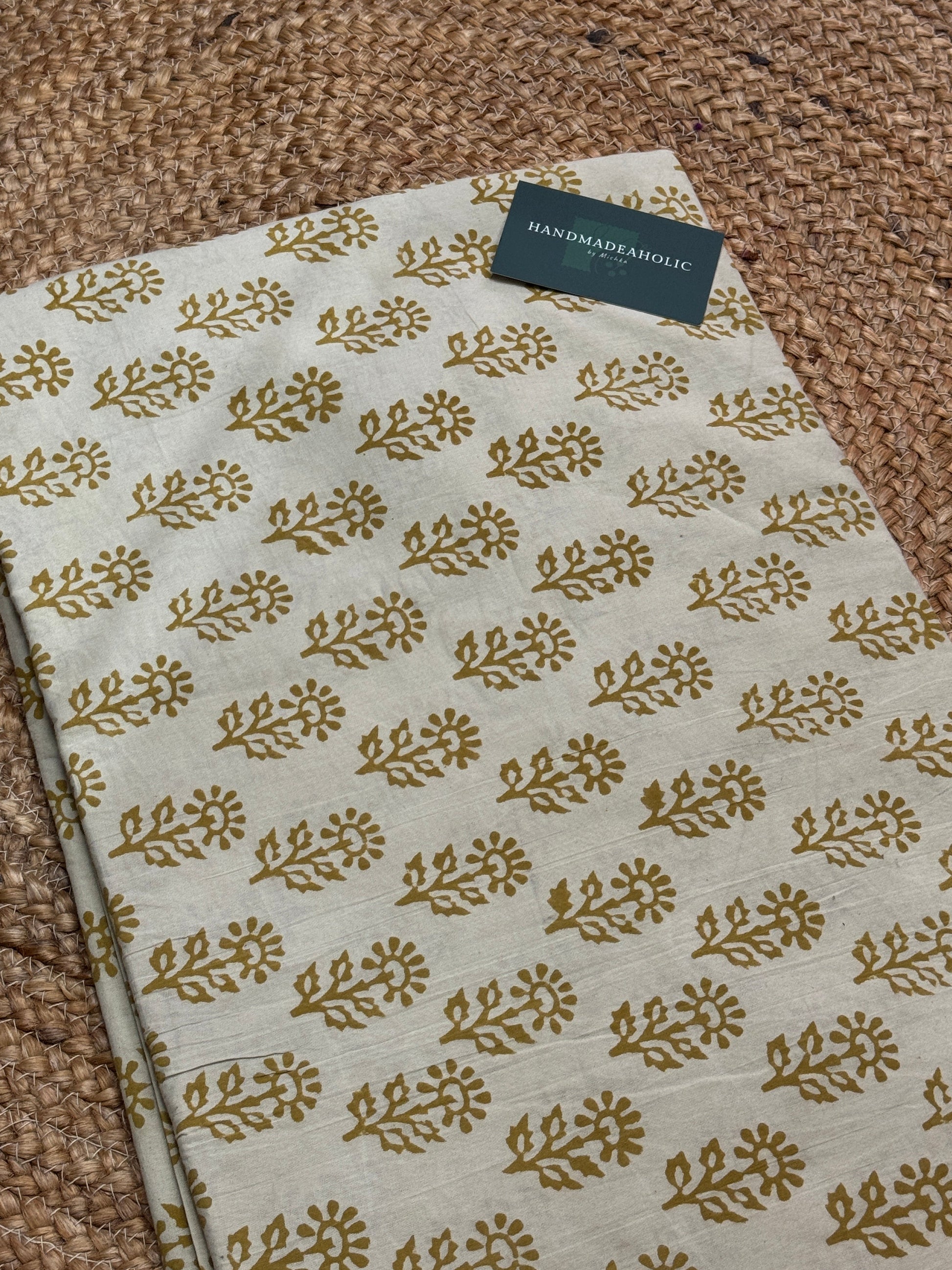 MEHNDI PRINT HANDBLOCK COTTON FABRIC HANDMADEAHOLIC BY MISHKA