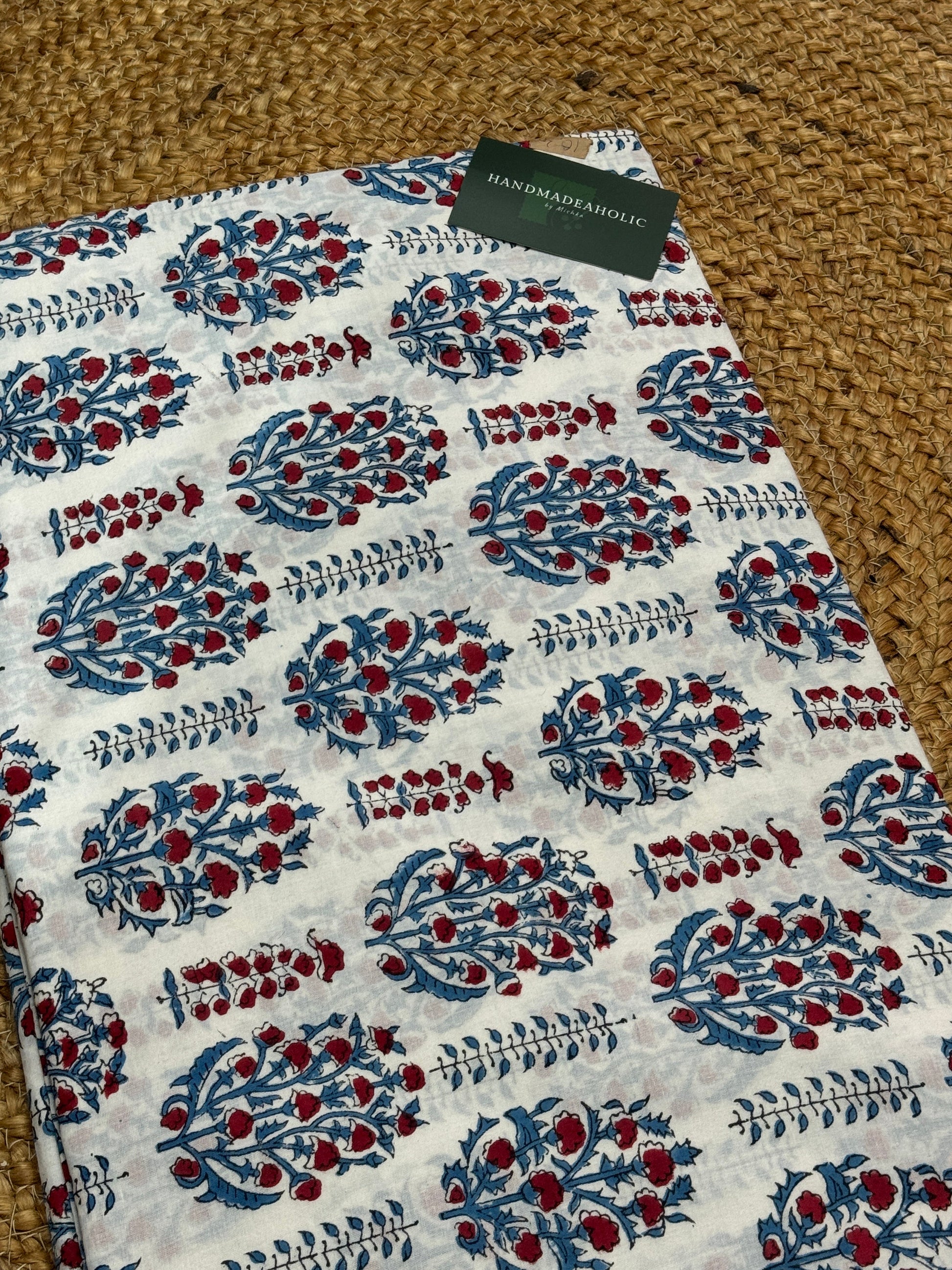 NATURE PRINT HANDBLOCK COTTON FABRIC HANDMADEAHOLIC BY MISHKA