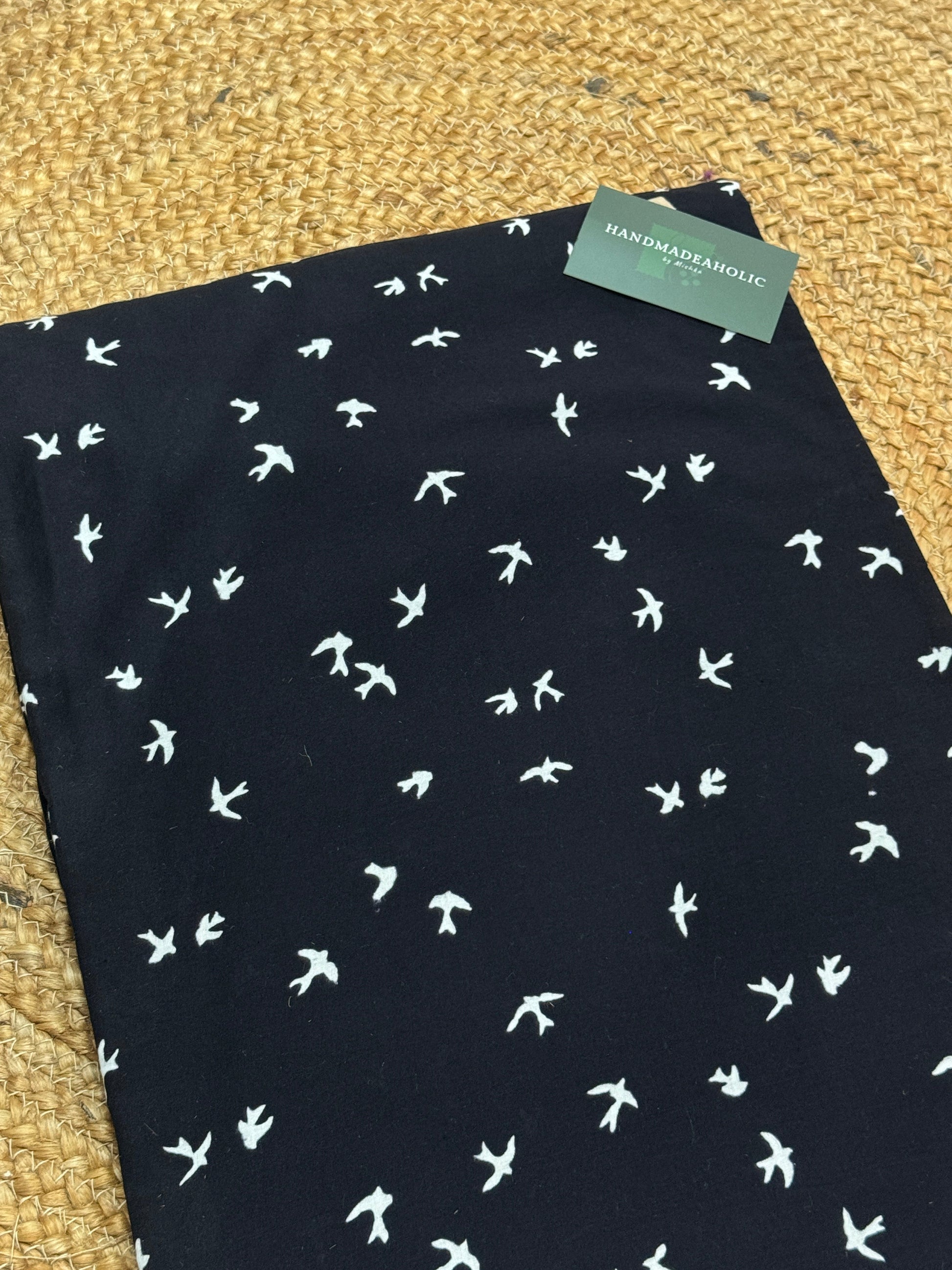 BIRD PRINT HANDBLOCK COTTON FABRIC HANDMADEAHOLIC BY MISHKA