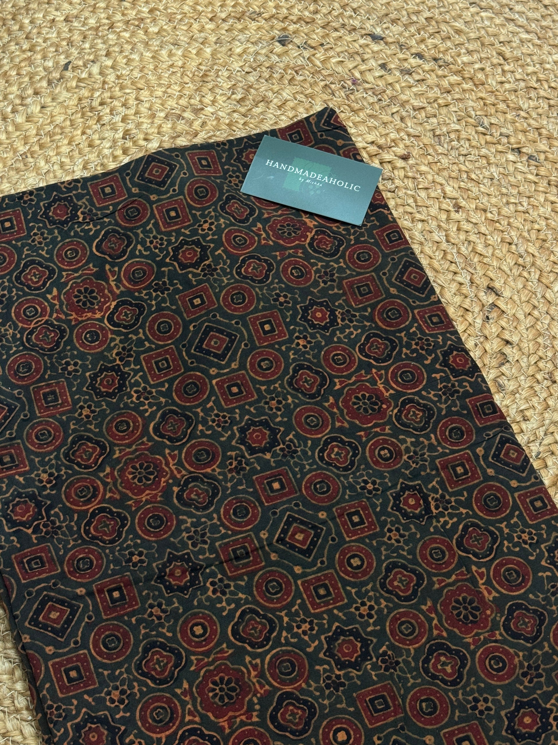 CIRCLE PRINT HANDBLOCK COTTON FABRIC HANDMADEAHOLIC BY MISHKA