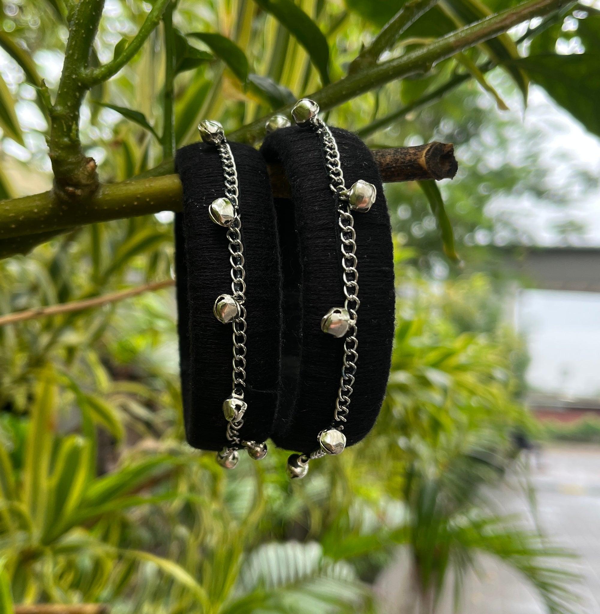 BLACK CHAIN BANGLE HANDMADEAHOLIC BY MISHKA