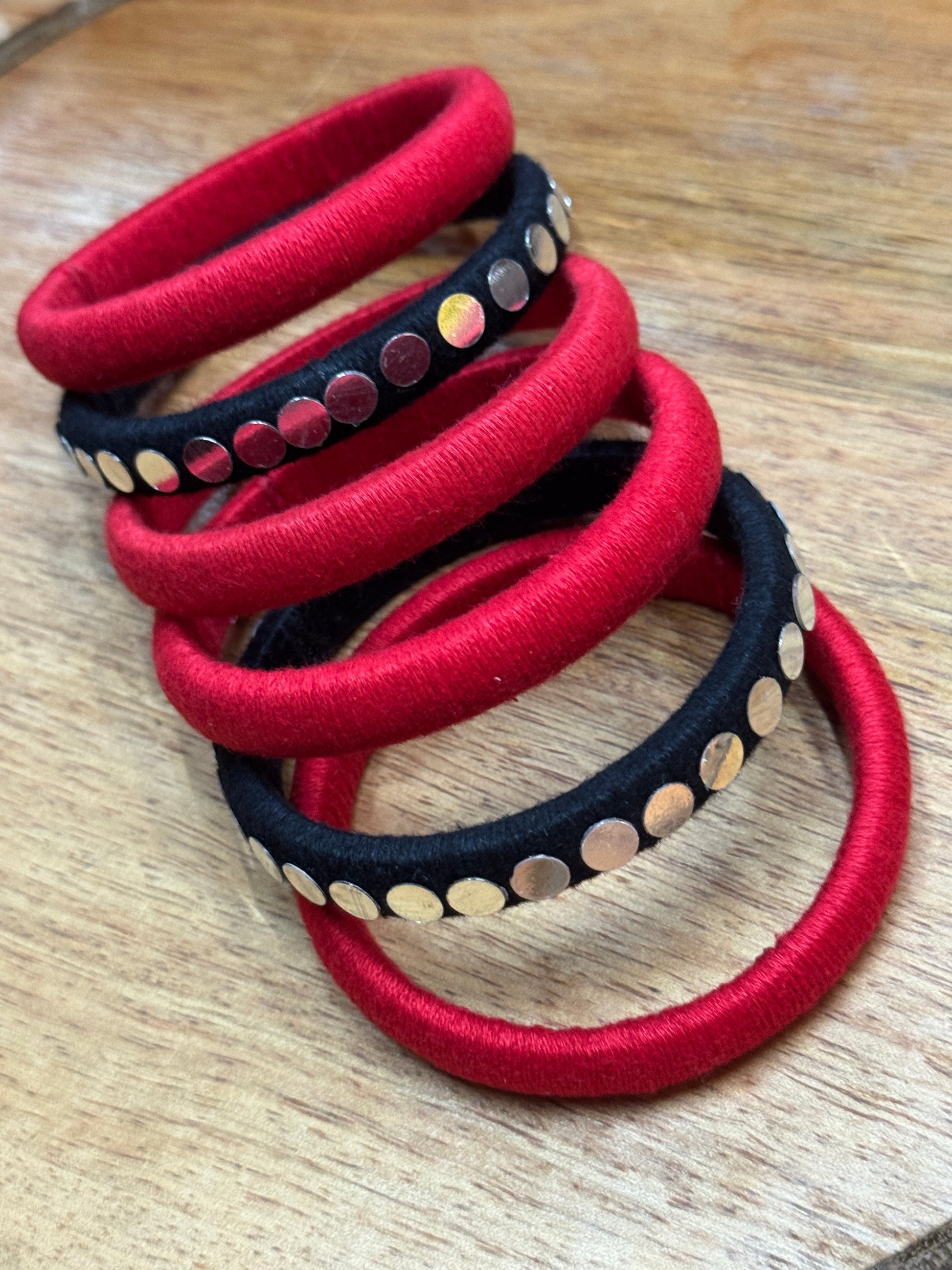 RED TIKKA BANGLES HANDMADEAHOLIC BY MISHKA
