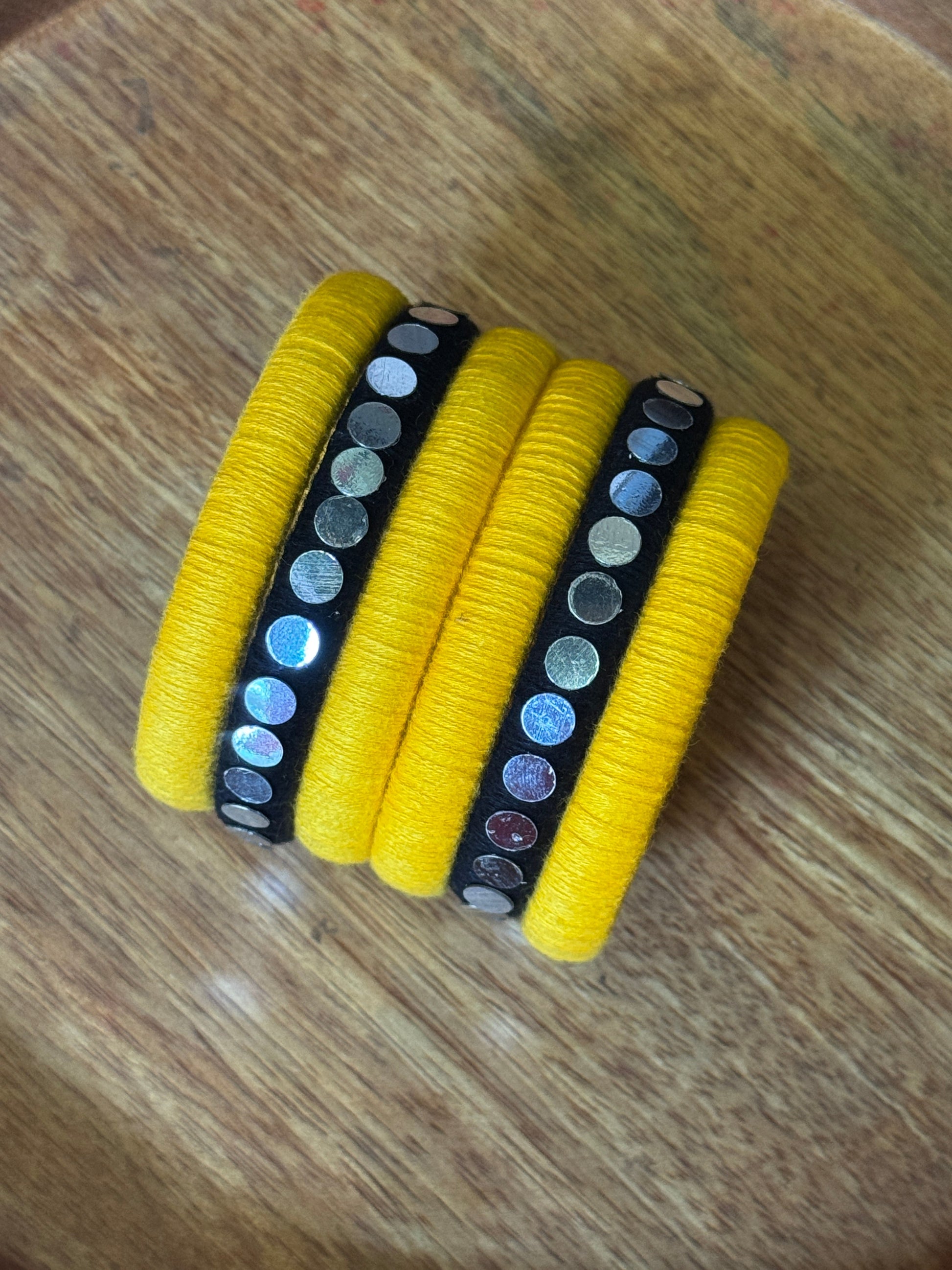 YELLOW TIKKA BANGLES HANDMADEAHOLIC BY MISHKA