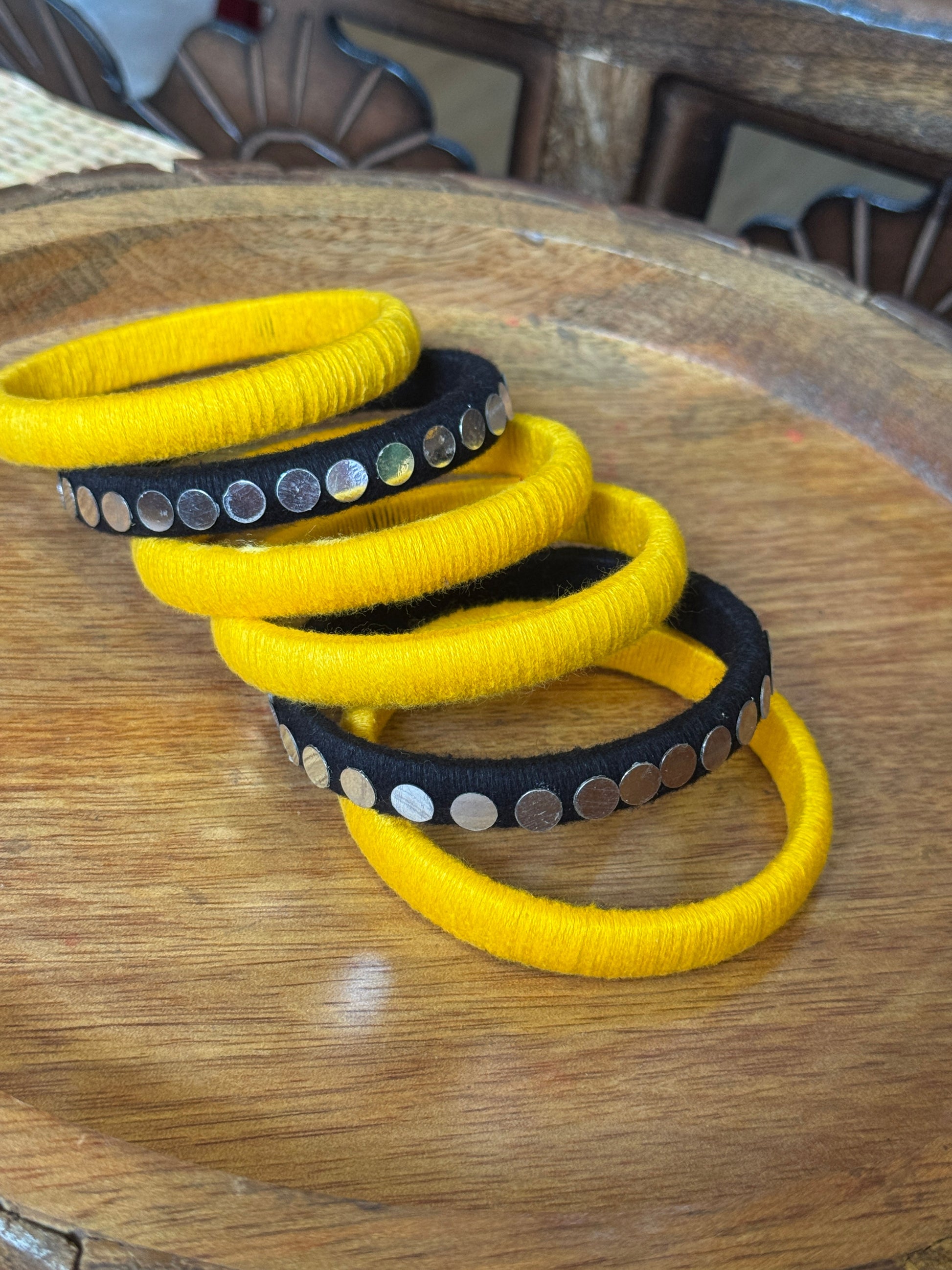 YELLOW TIKKA BANGLES HANDMADEAHOLIC BY MISHKA