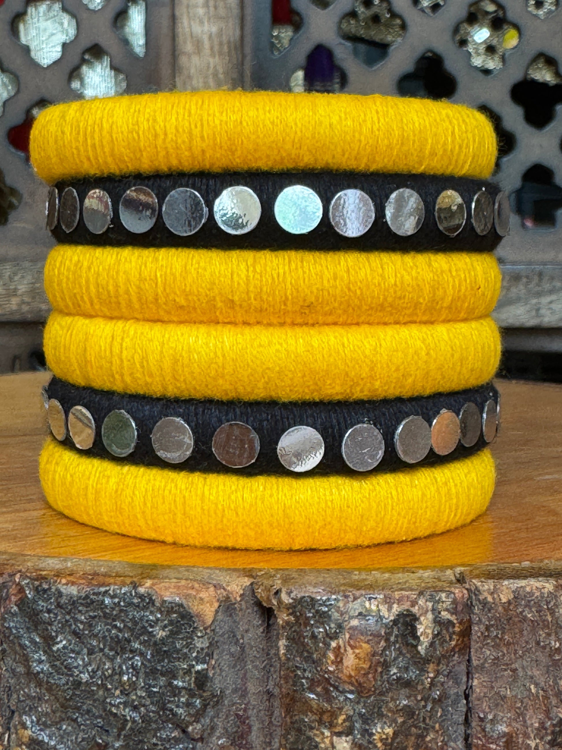 YELLOW TIKKA BANGLES HANDMADEAHOLIC BY MISHKA
